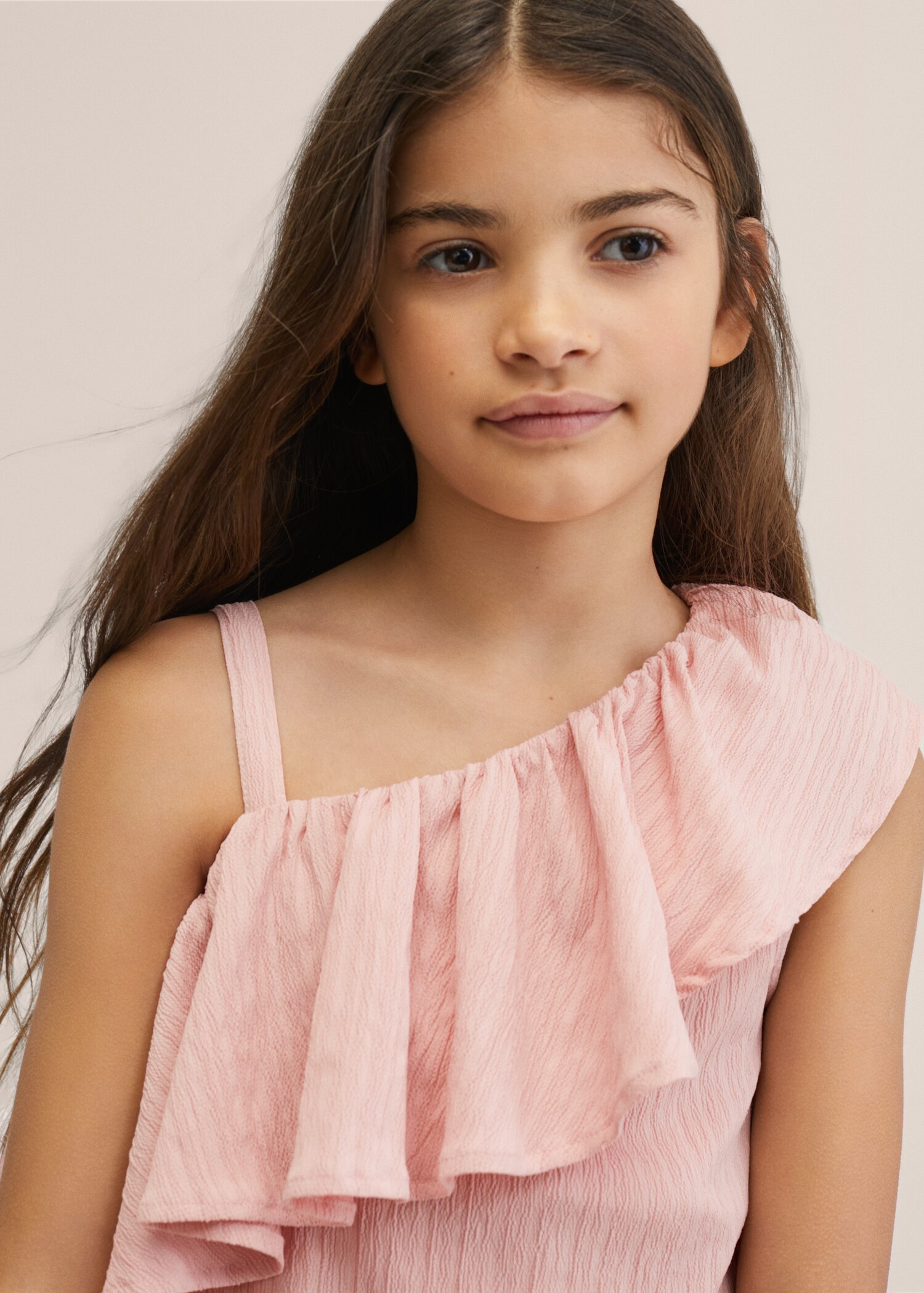 Frilled long jumpsuit - Details of the article 3