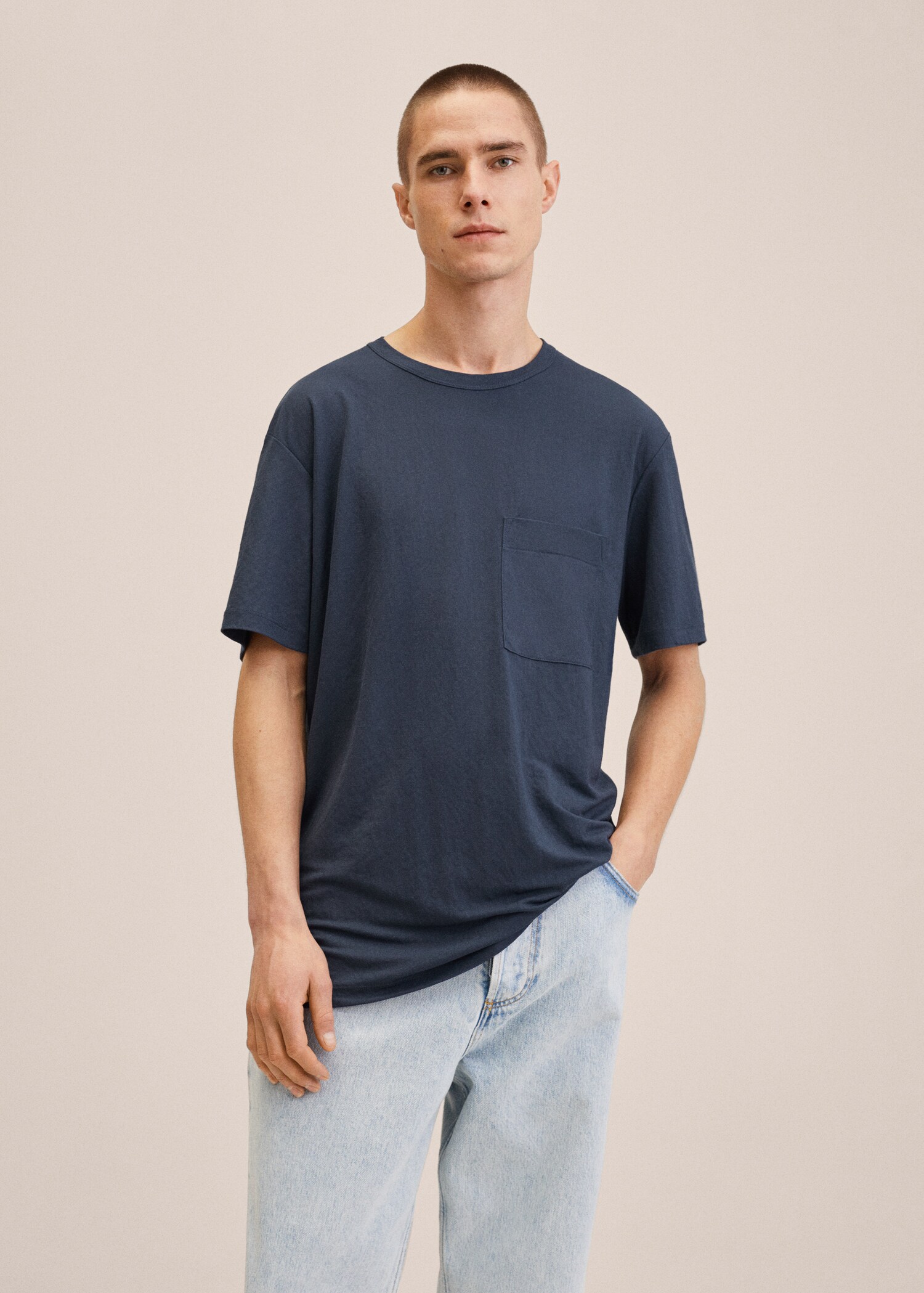 Flowy pocket t-shirt - Medium plane