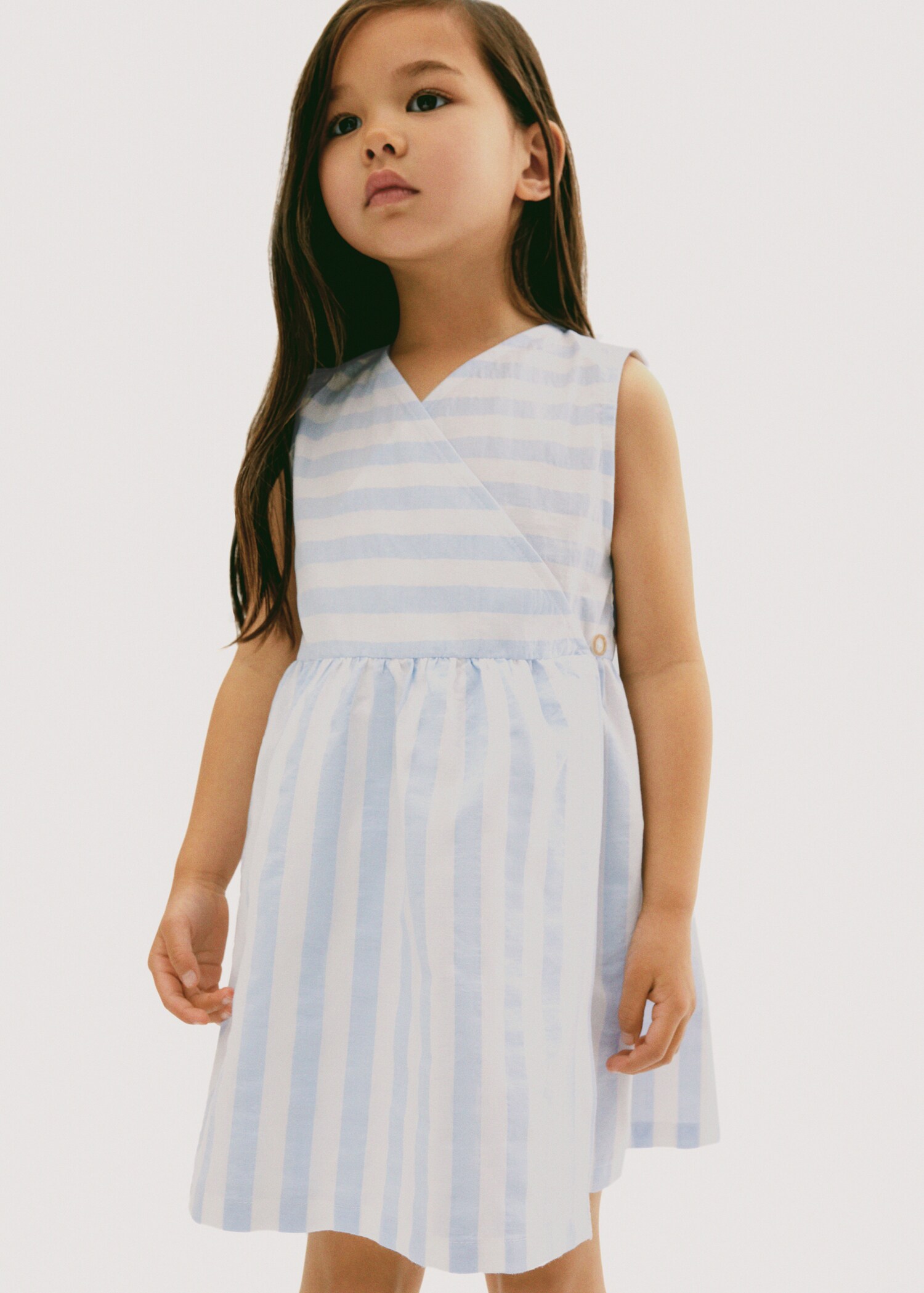 Striped wrap dress - Details of the article 5