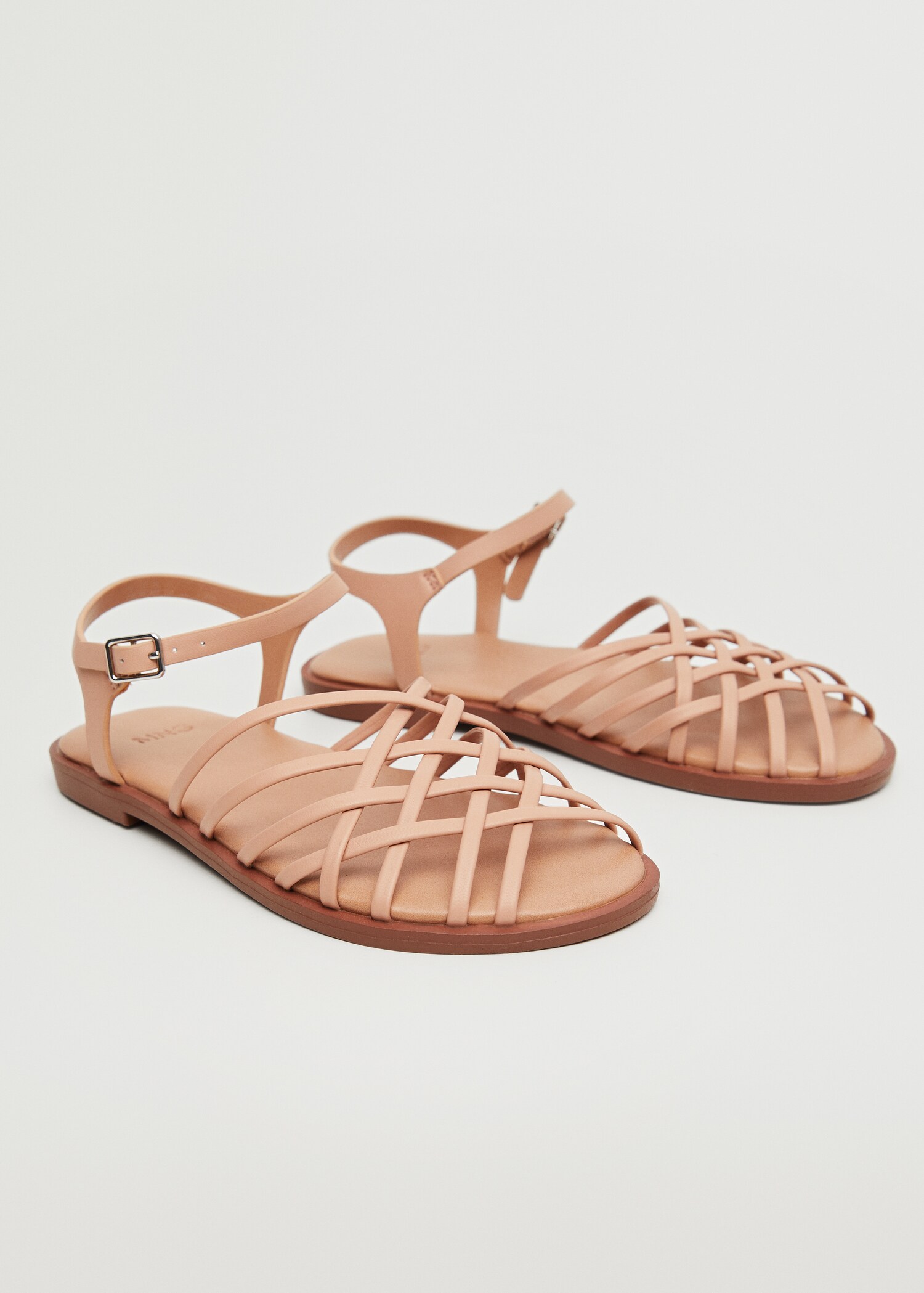Criss-cross straps sandals - Medium plane