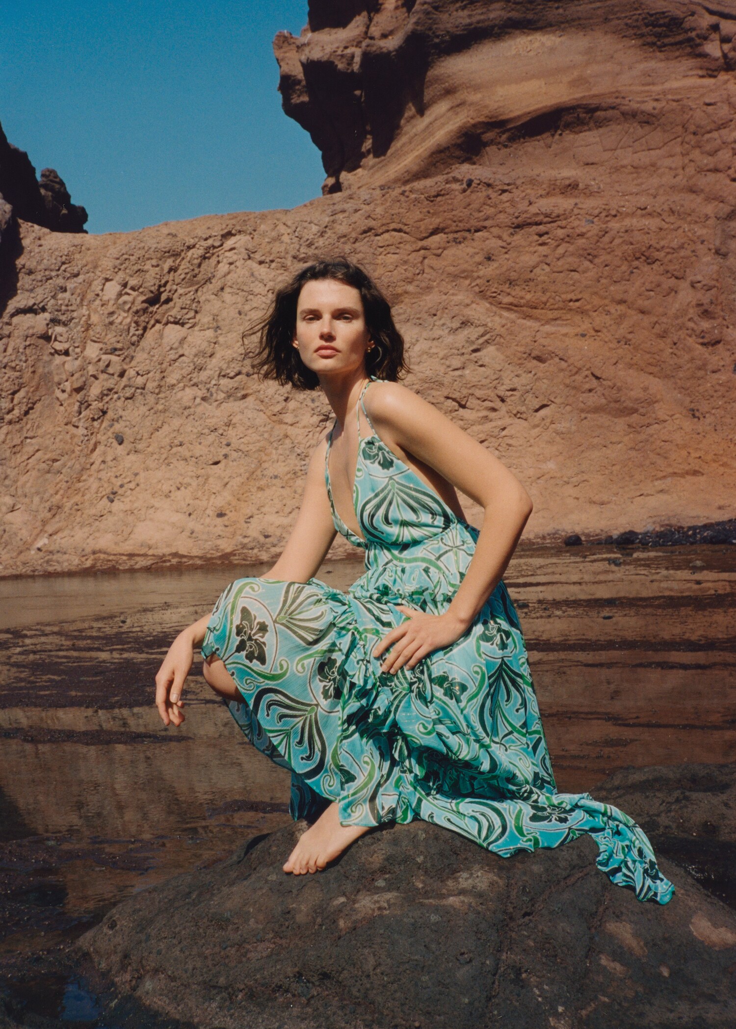 Open back printed dress - Details of the article 6