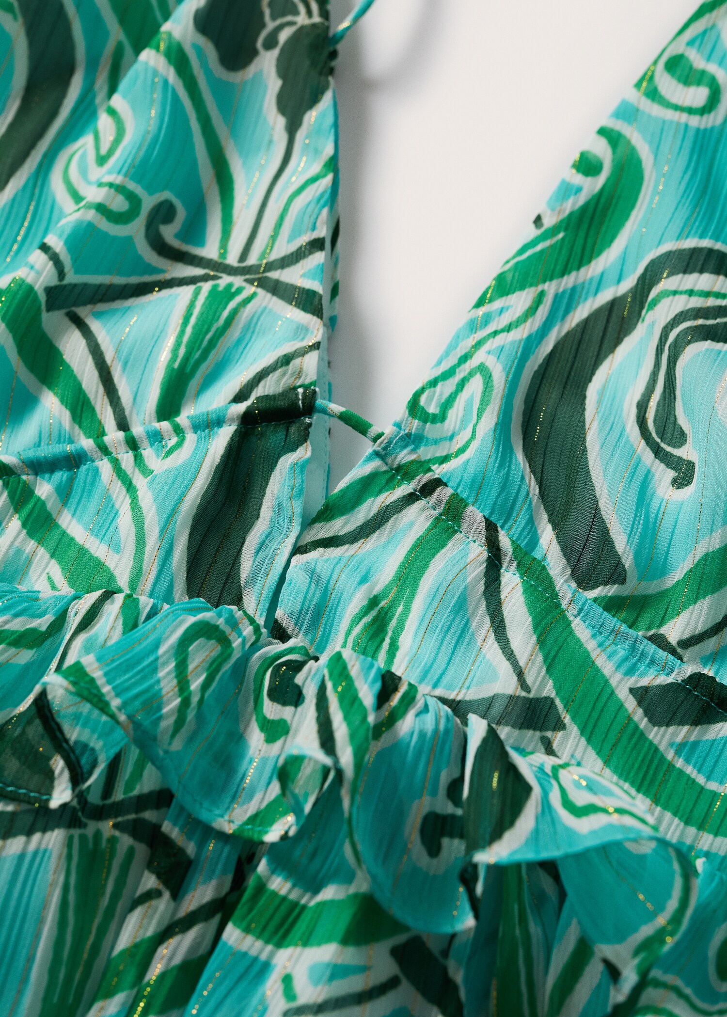 Open back printed dress - Details of the article 8