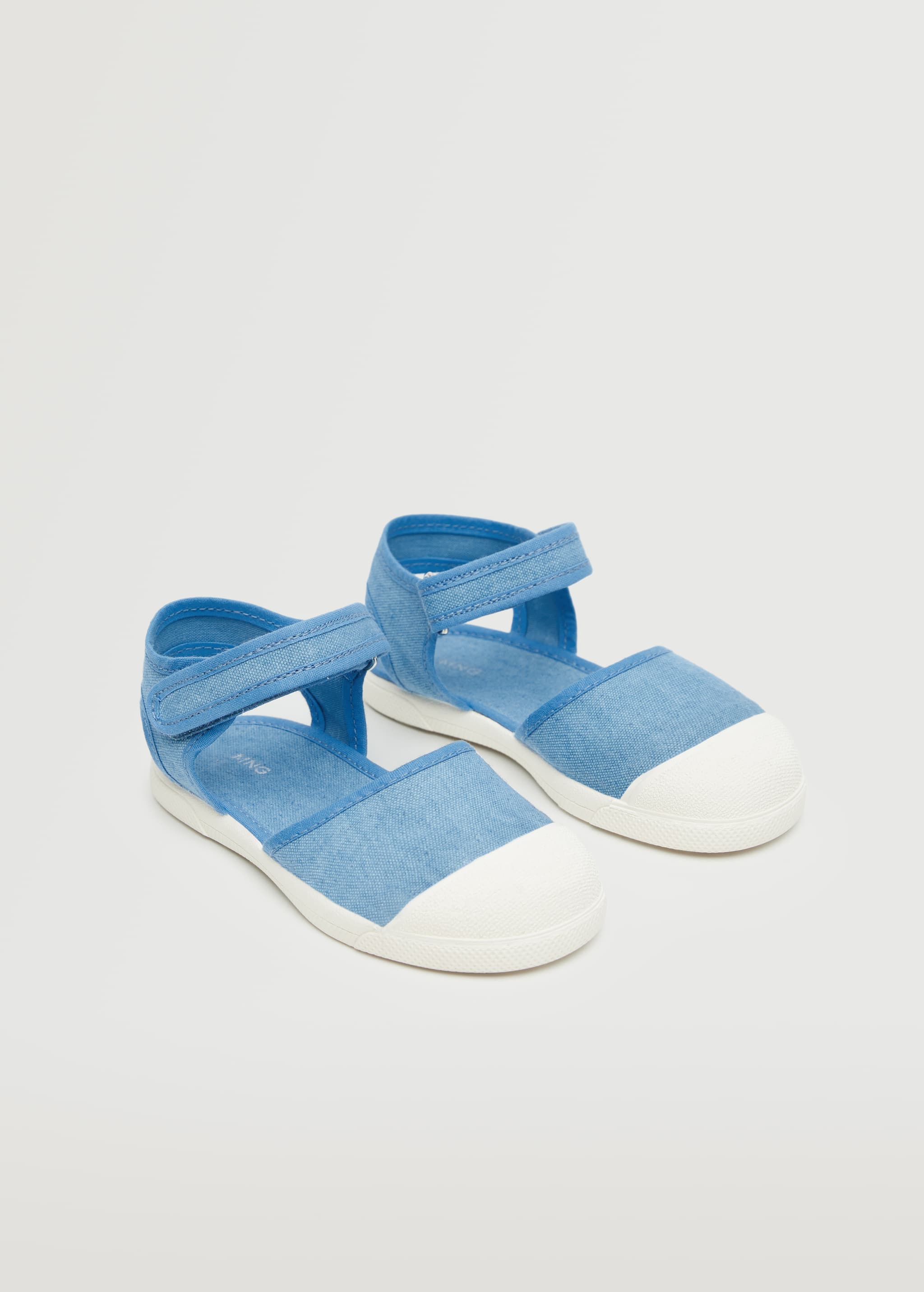 Velcro denim sandals - Medium plane