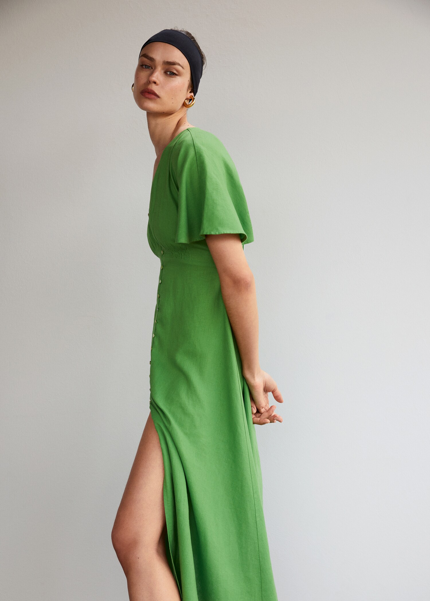 Vestido lino botones - Detalle del artículo 6