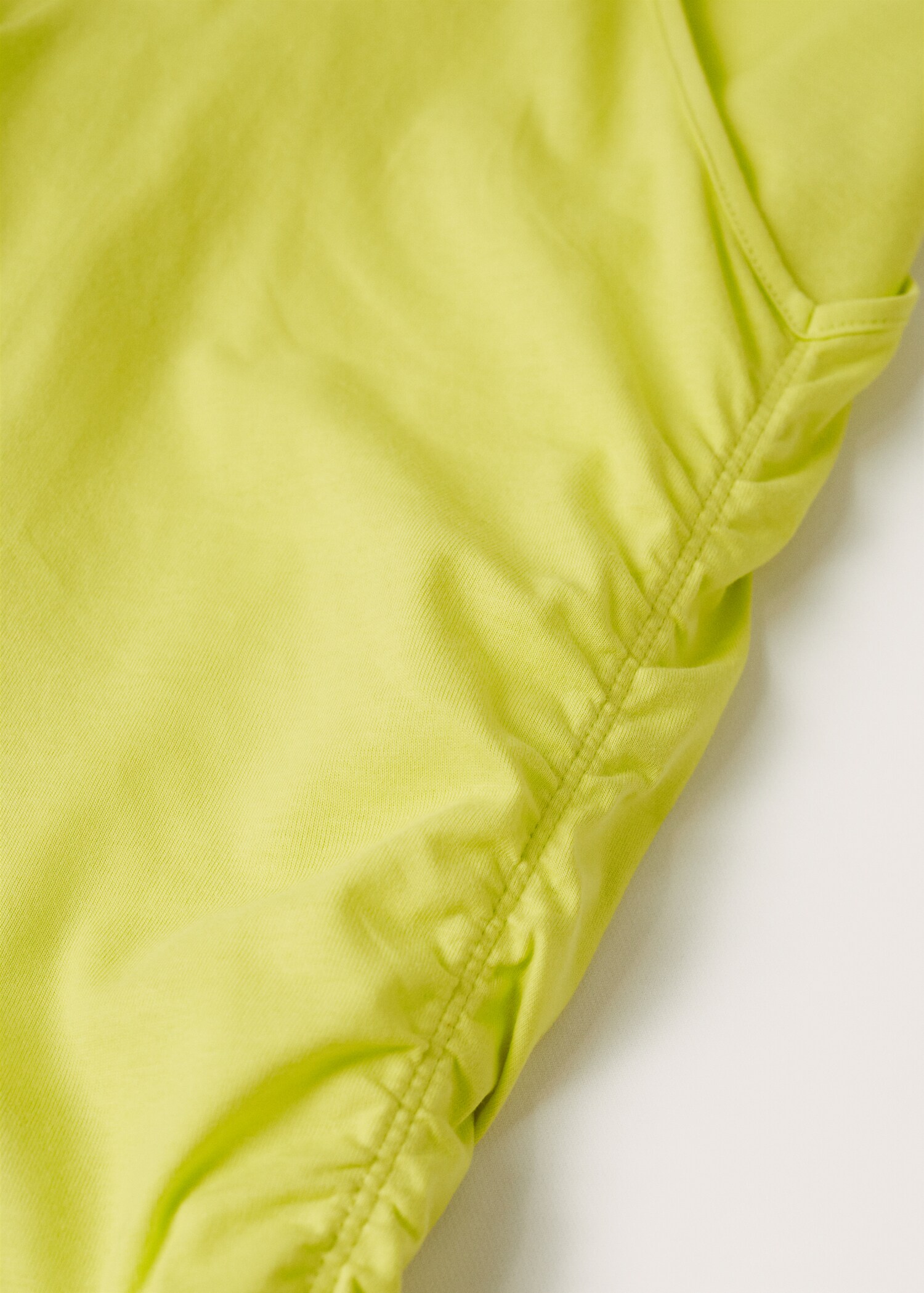 Gathered cotton t-shirt - Details of the article 8