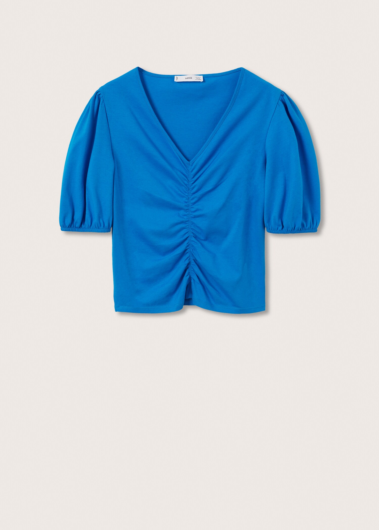 Gathered cotton t-shirt - Article without model