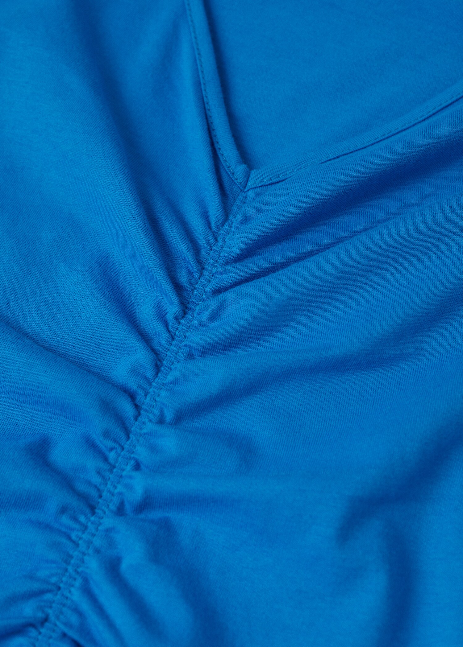 Gathered cotton t-shirt - Details of the article 8