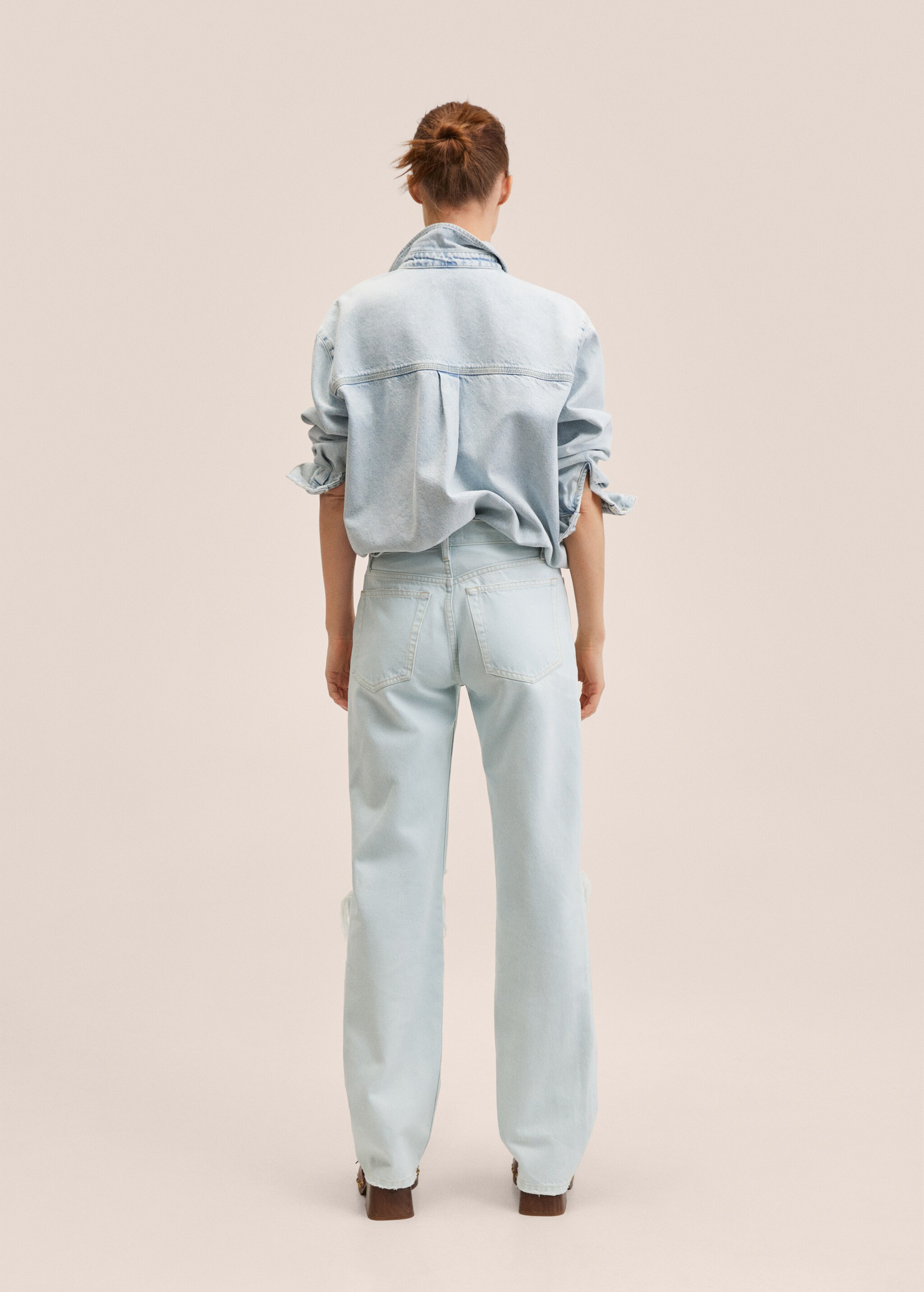 High-waist straight jeans - Reverse of the article