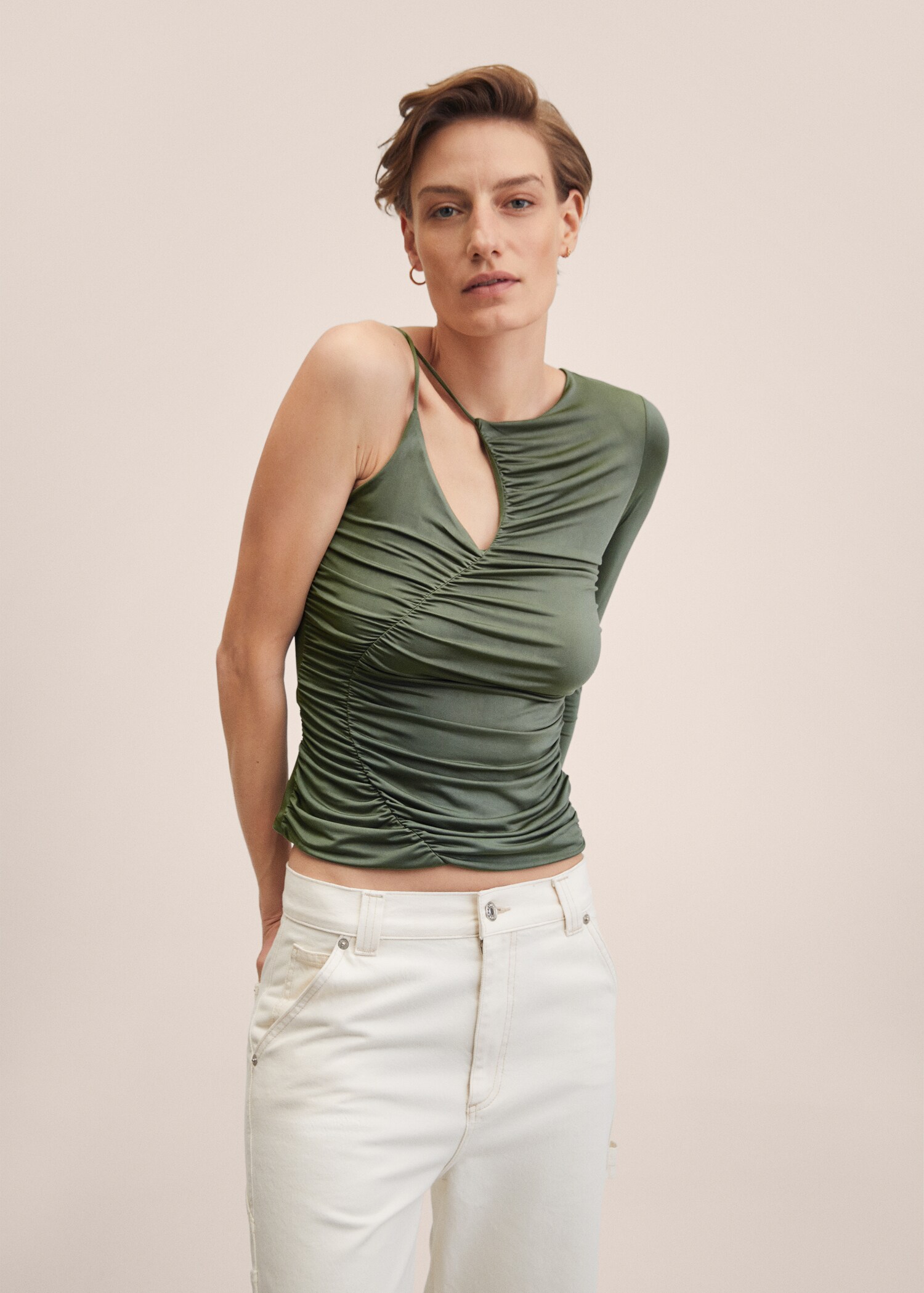 Asymmetrical open t-shirt - Medium plane