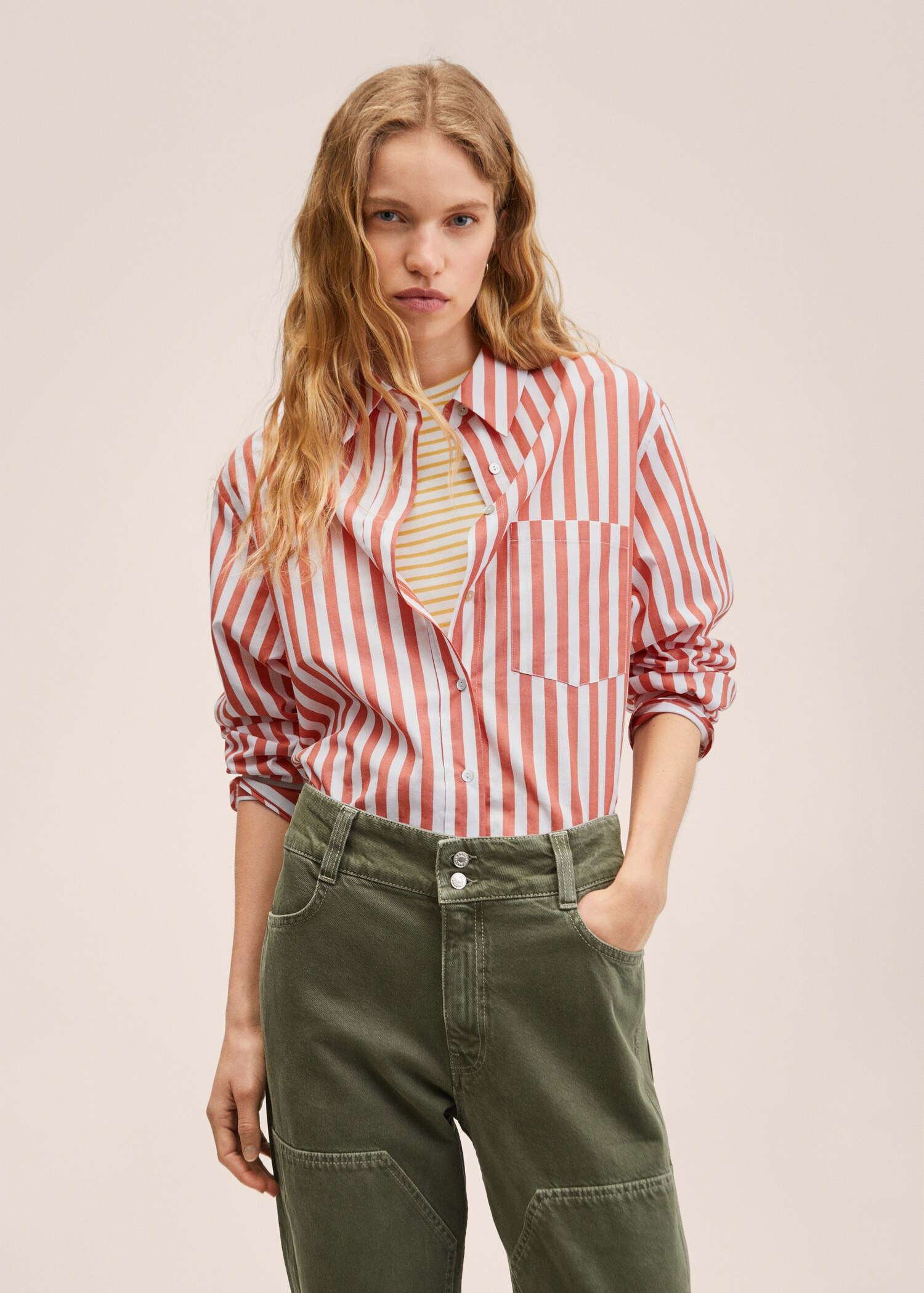 Striped cotton shirt - Medium plane