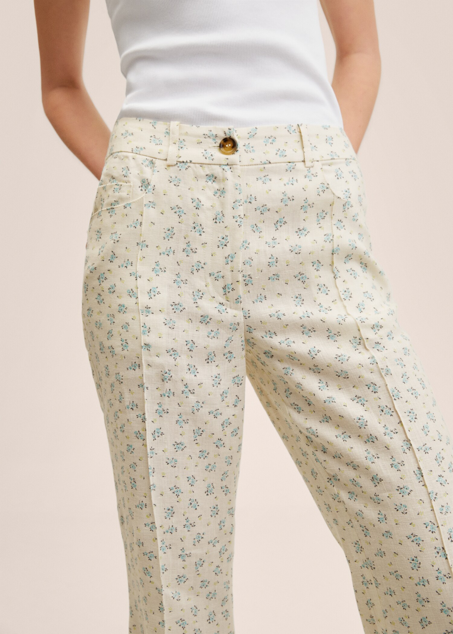 Pantalón traje 100% lino - Detalle del artículo 2
