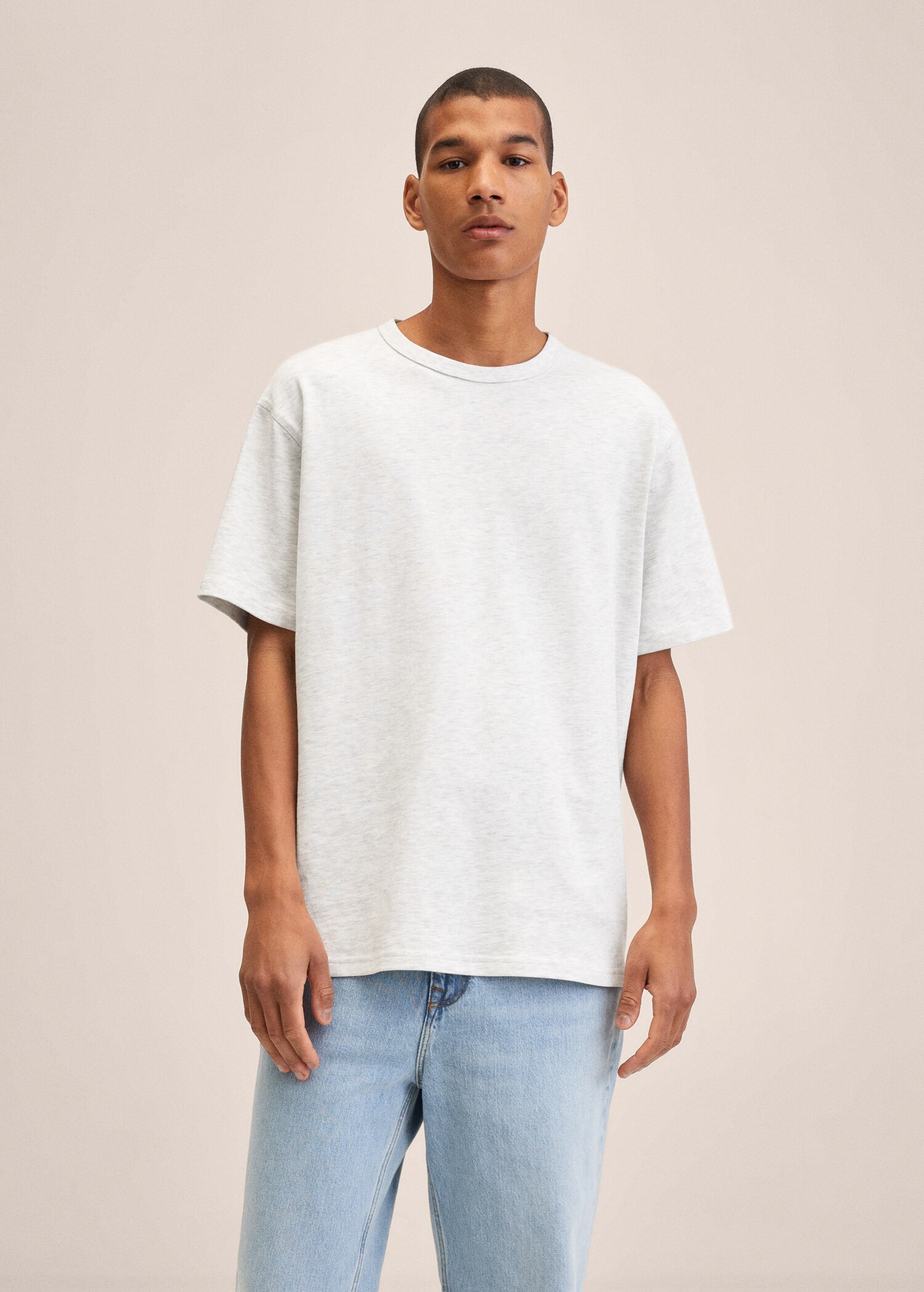 Relaxed fit cotton t-shirt - Medium plane