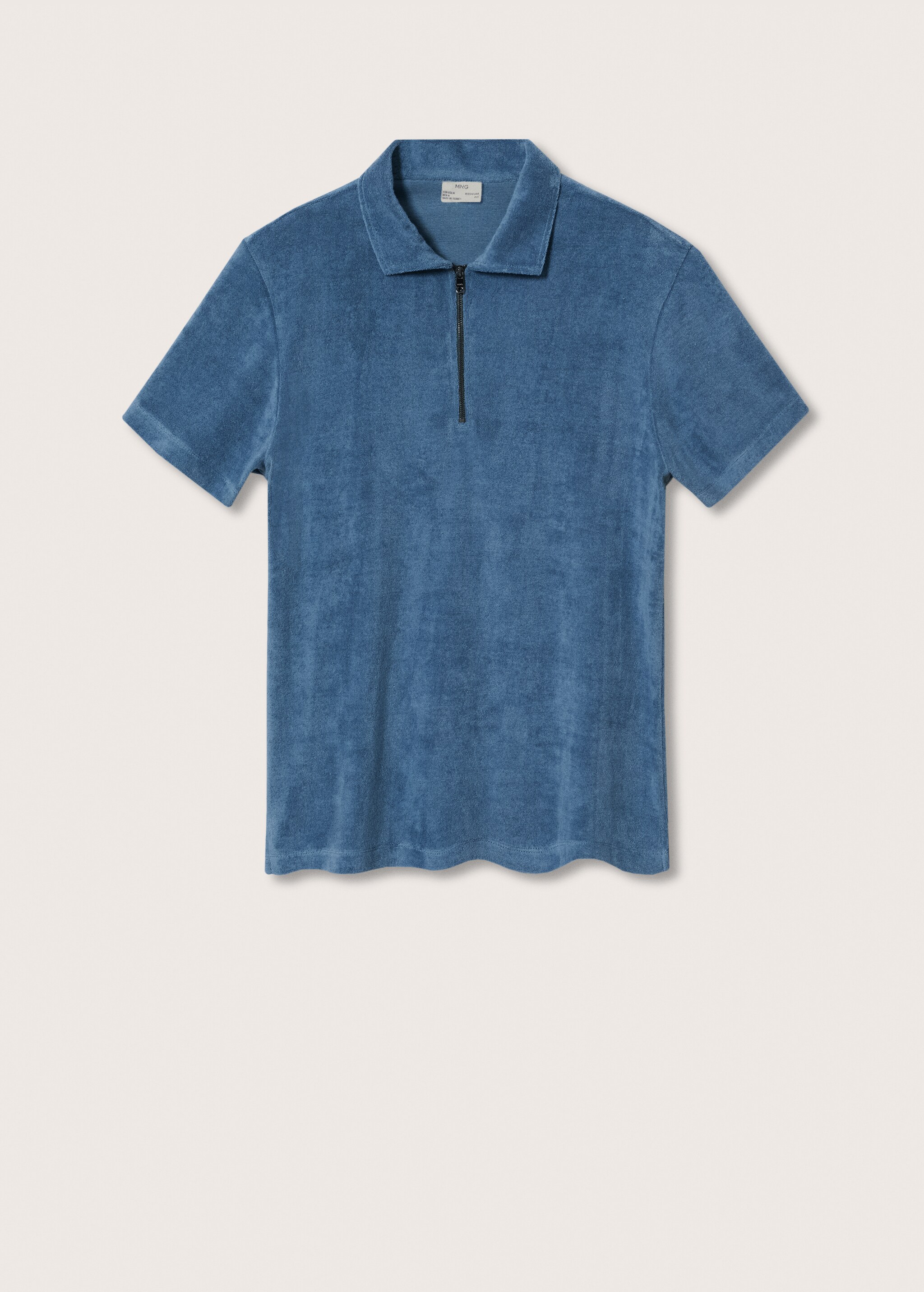 Cotton towel texture polo shirt - Article without model