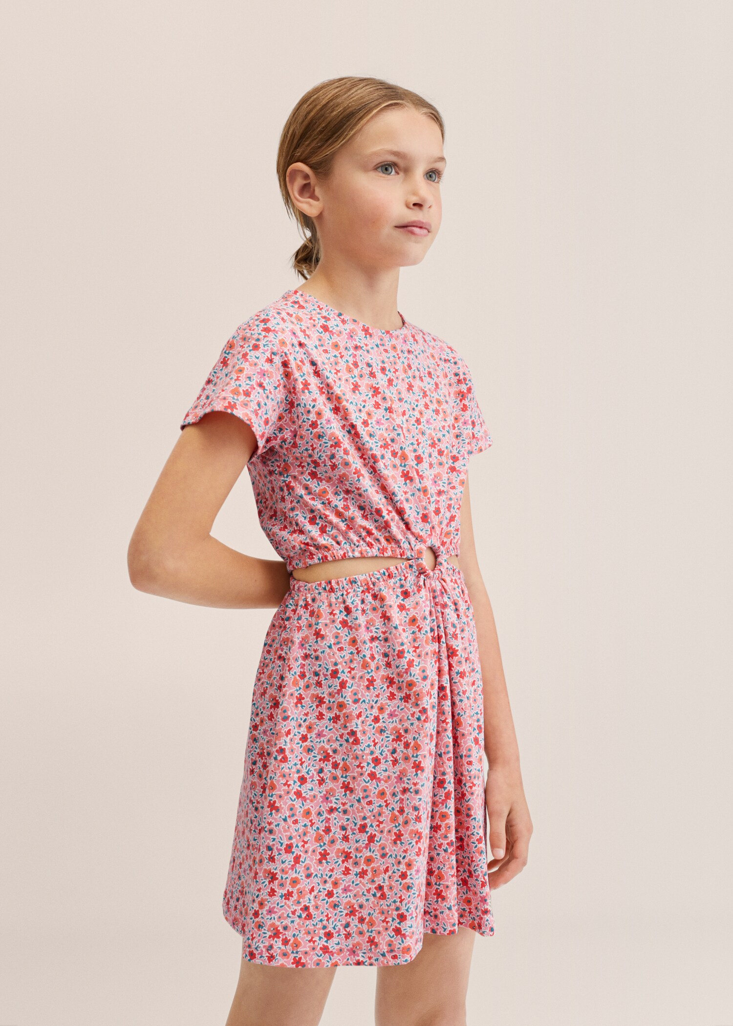 Printed cut-out detail dress - Details of the article 3