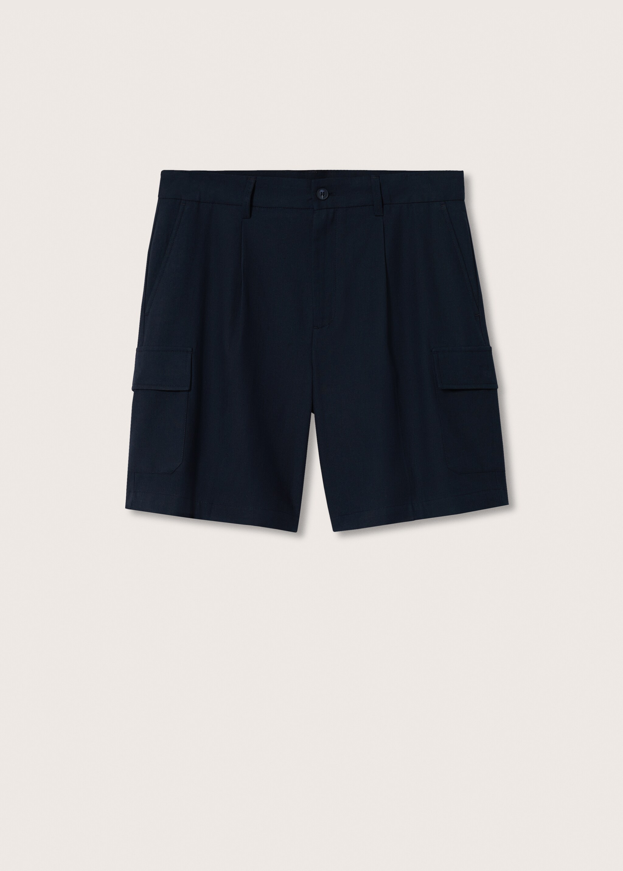 Cotton linen cargo shorts - Article without model