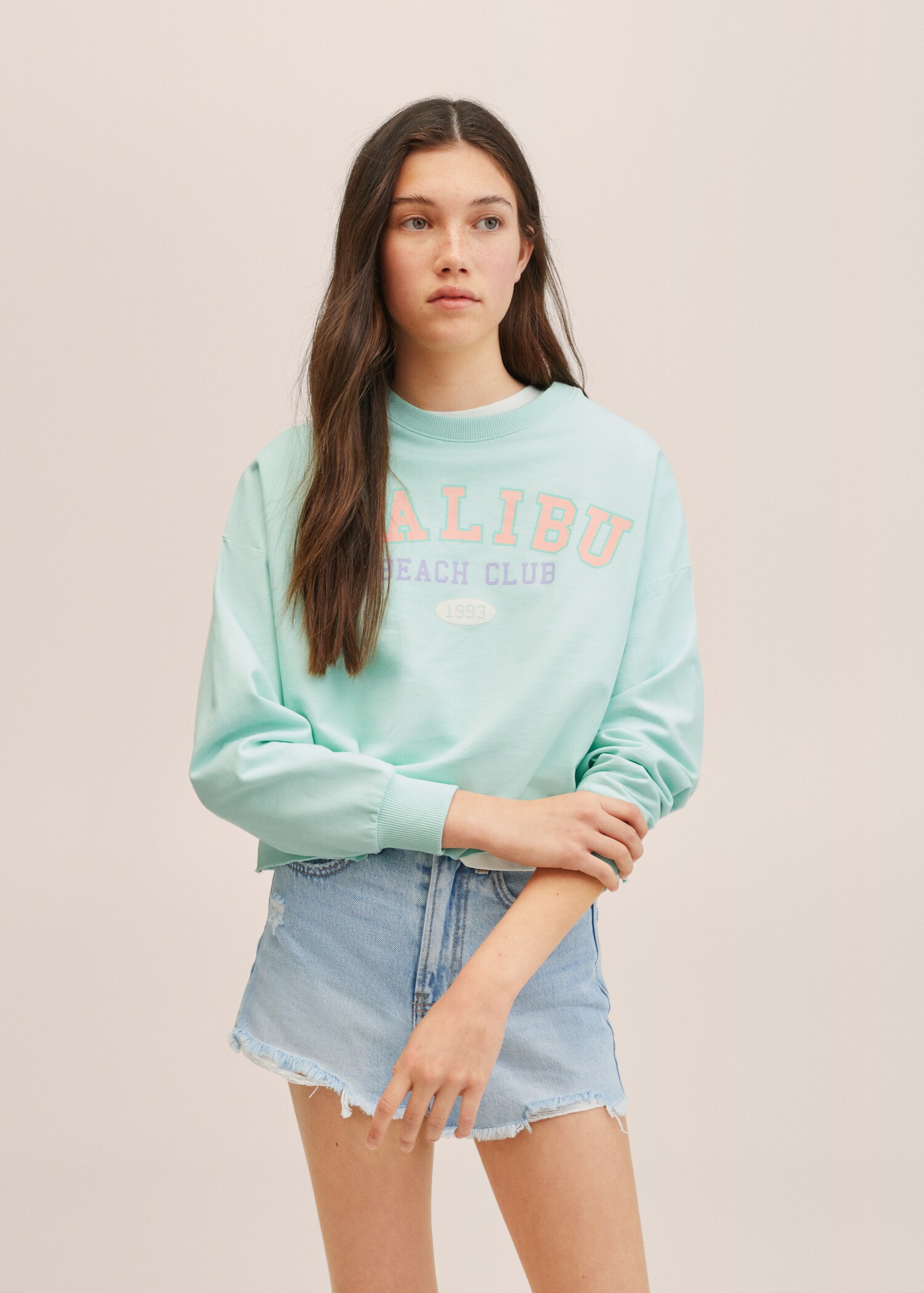 Printed message sweatshirt - Details of the article 1