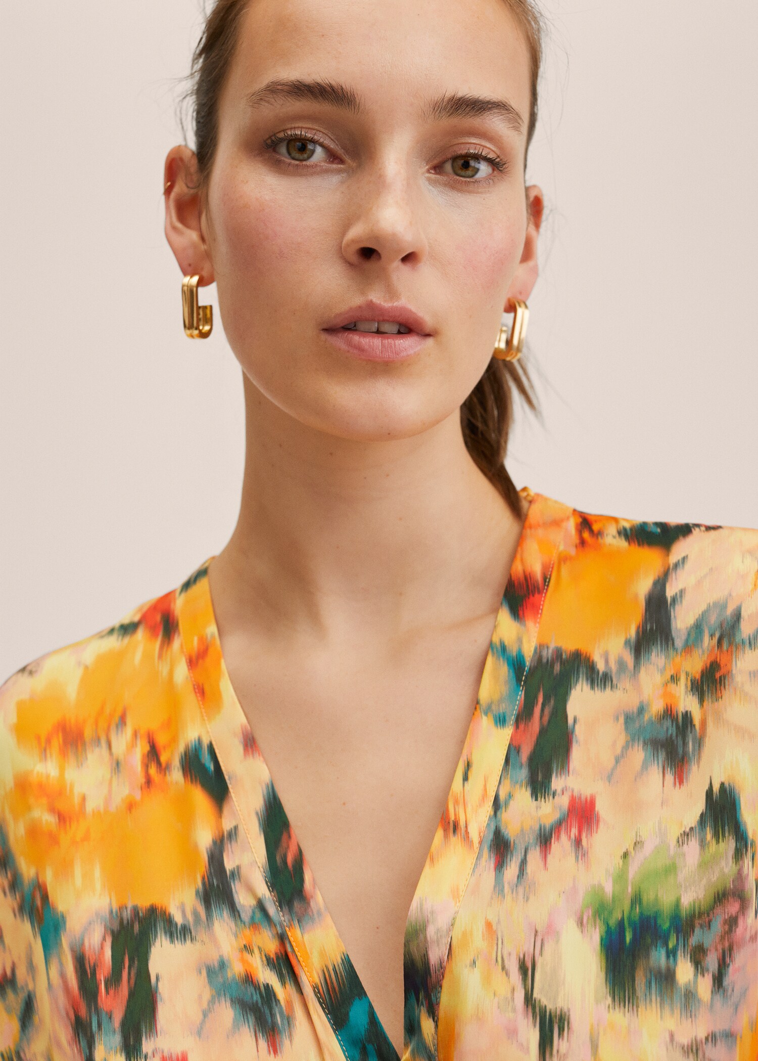 Vestido satinado estampado  - Detalle del artículo 2