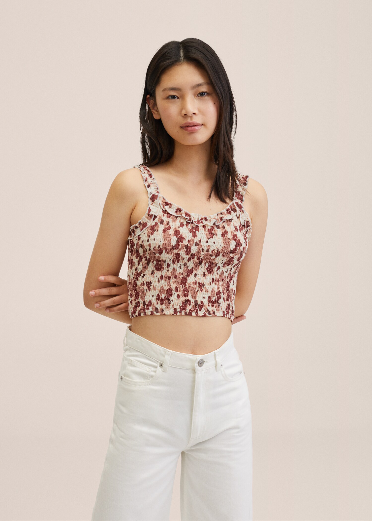 Blusa crop estampada - Detalle del artículo 1