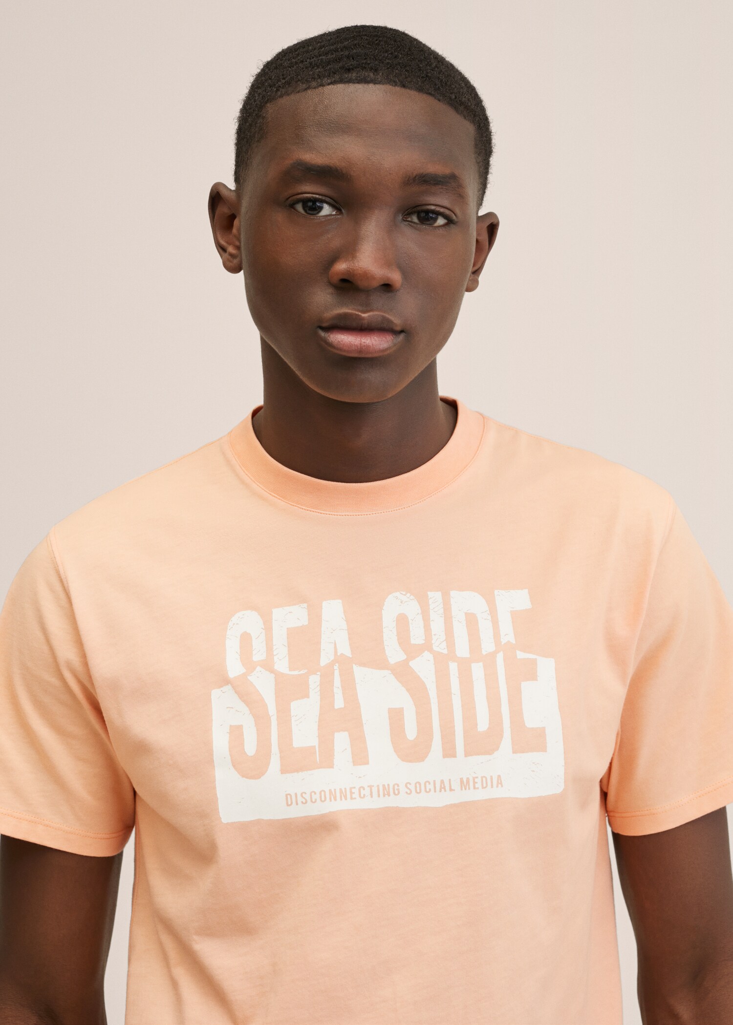 Printed cotton-blend T-shirt - Details of the article 1
