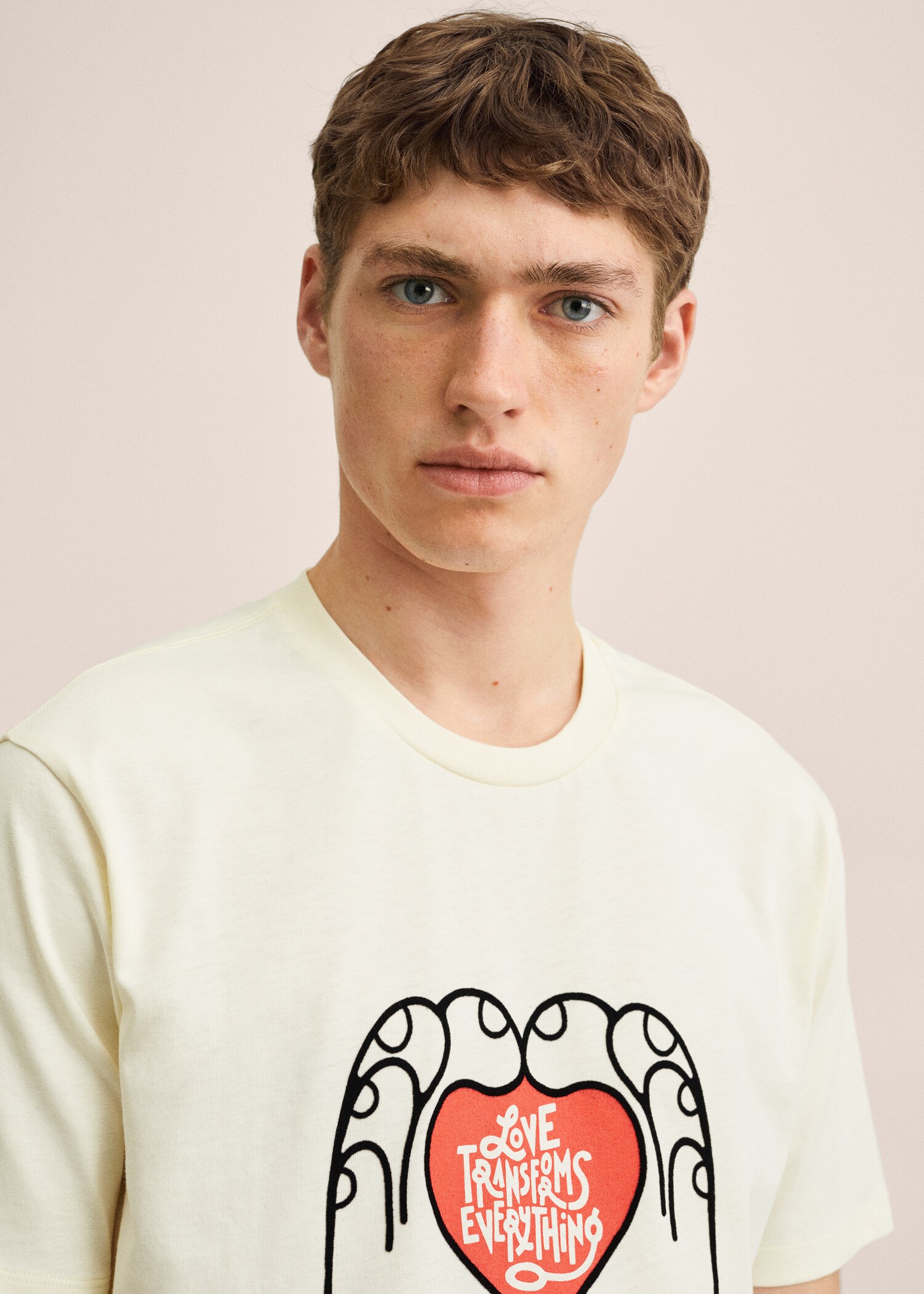 Printed cotton-blend T-shirt - Details of the article 1