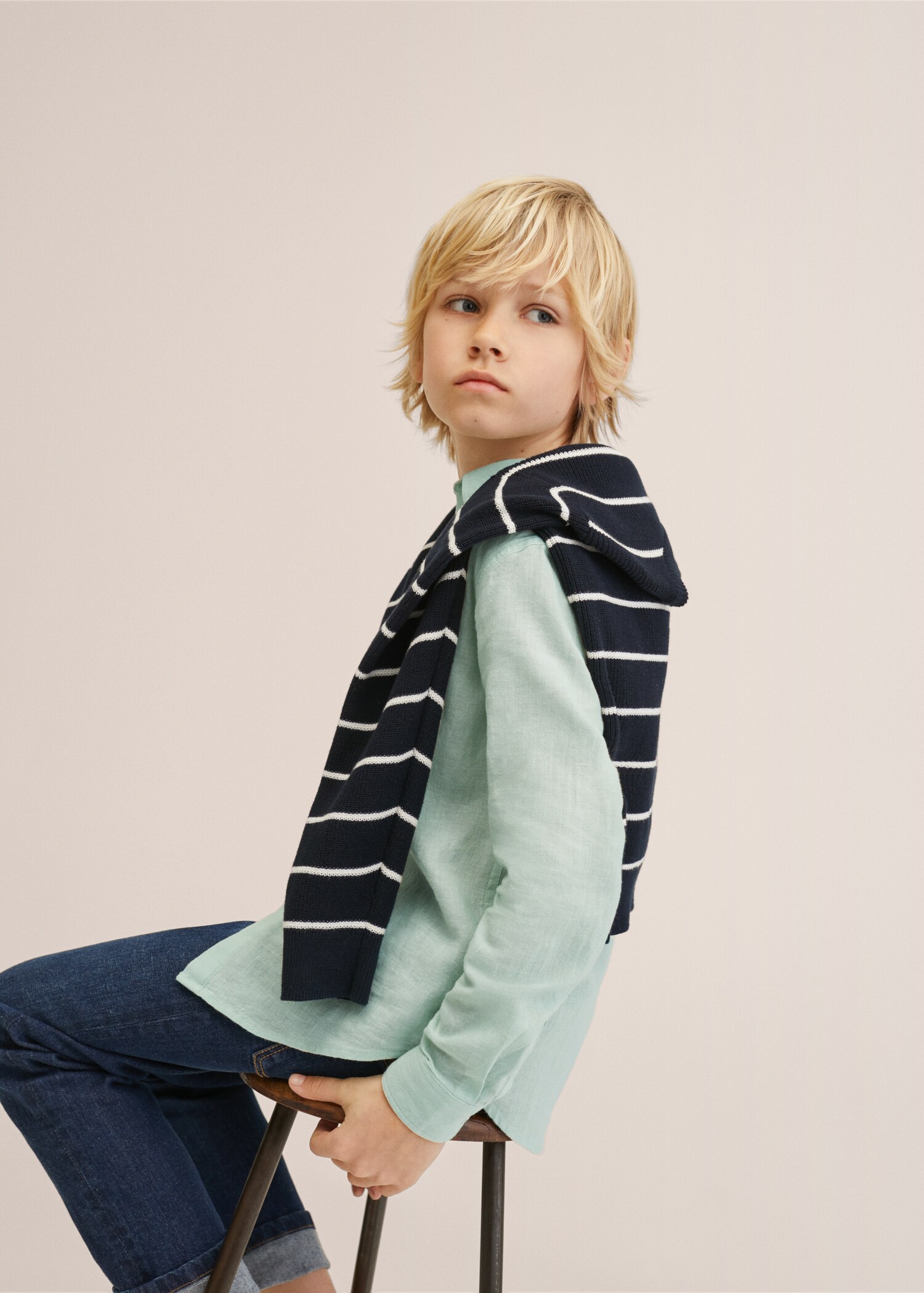 Cotton linen-blend shirt - Medium plane