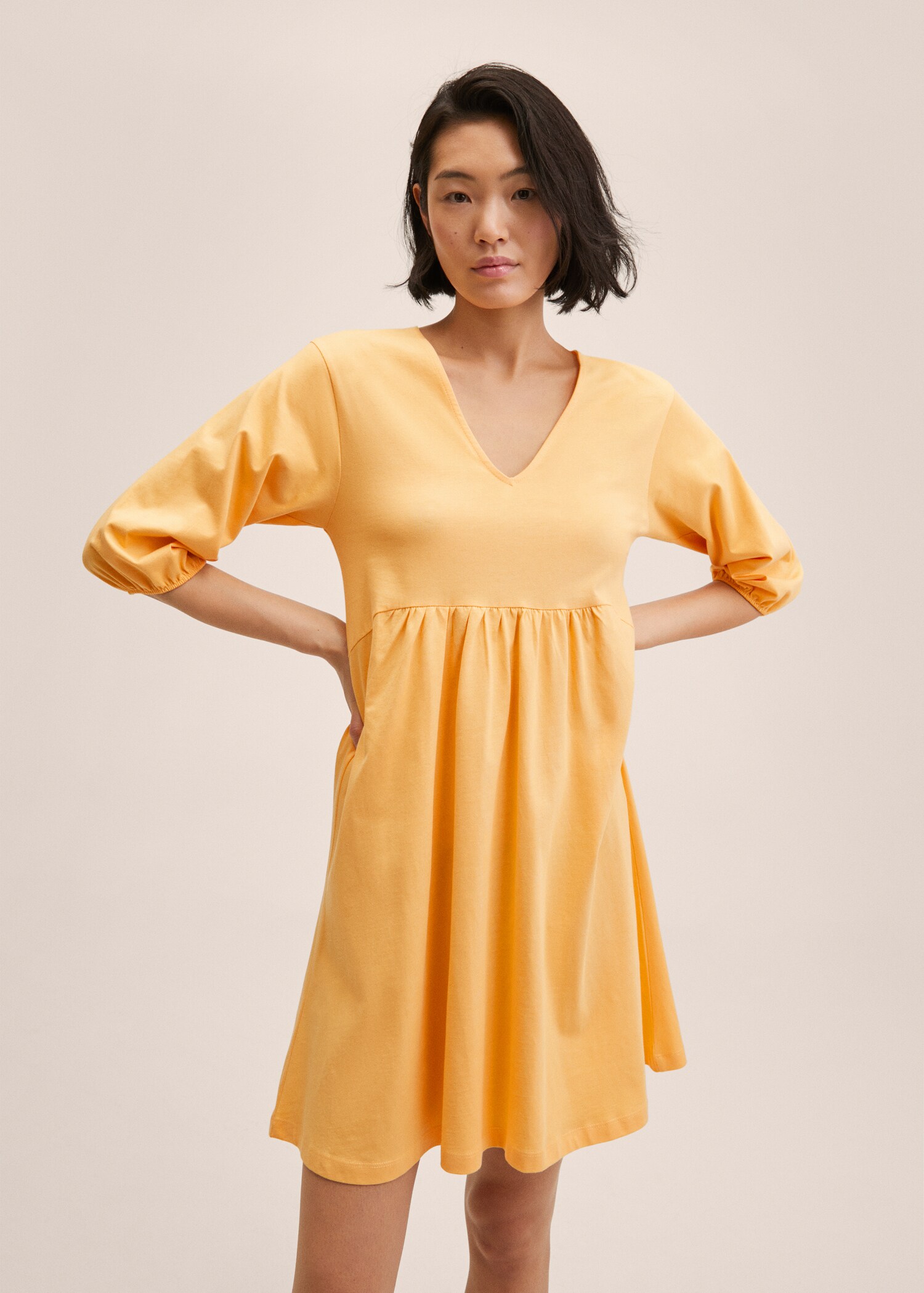 Oversized Kleid aus Baumwolle - Mittlere Ansicht