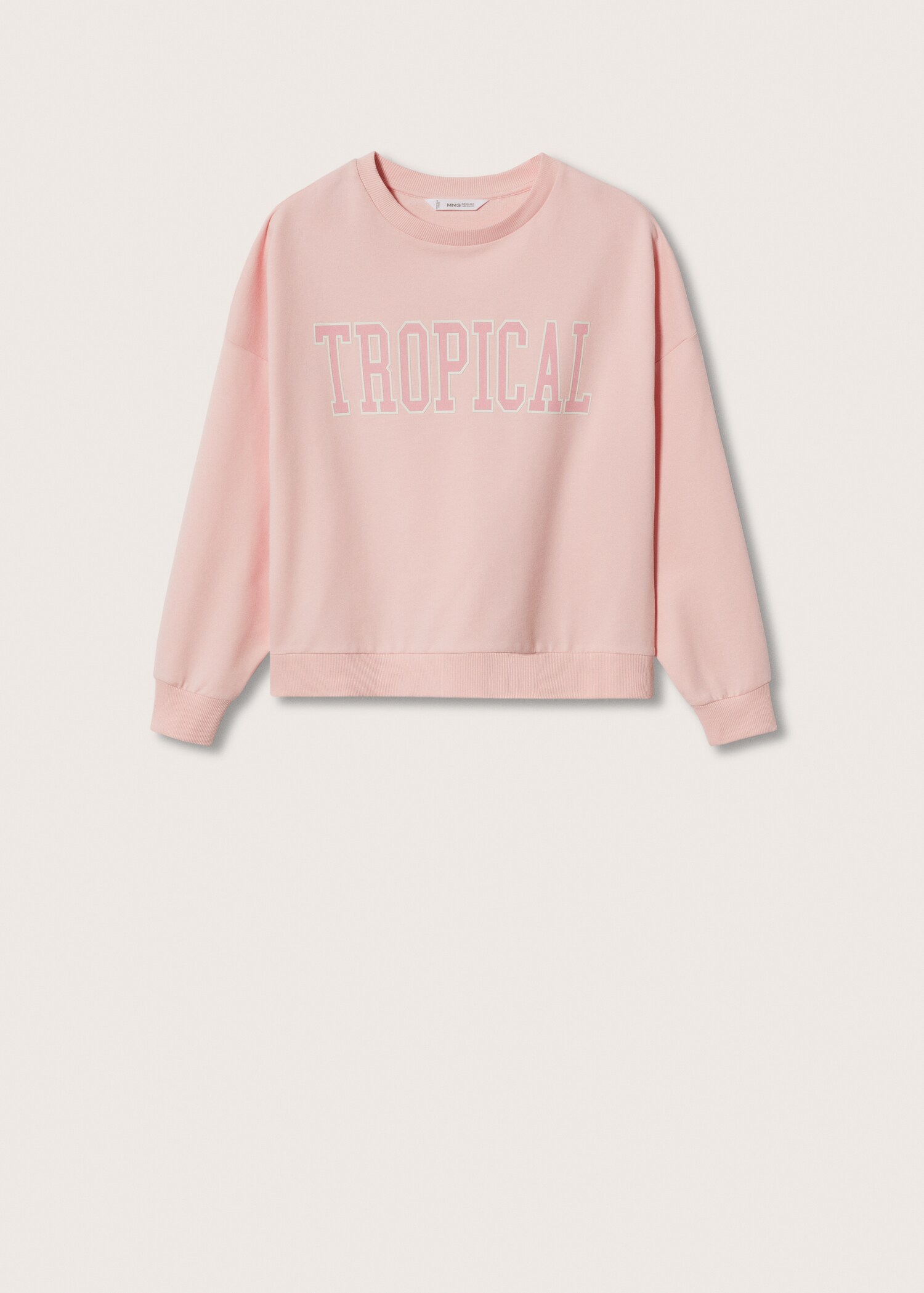 Bavlněná mikina s nápisem - Zboží bez modelu