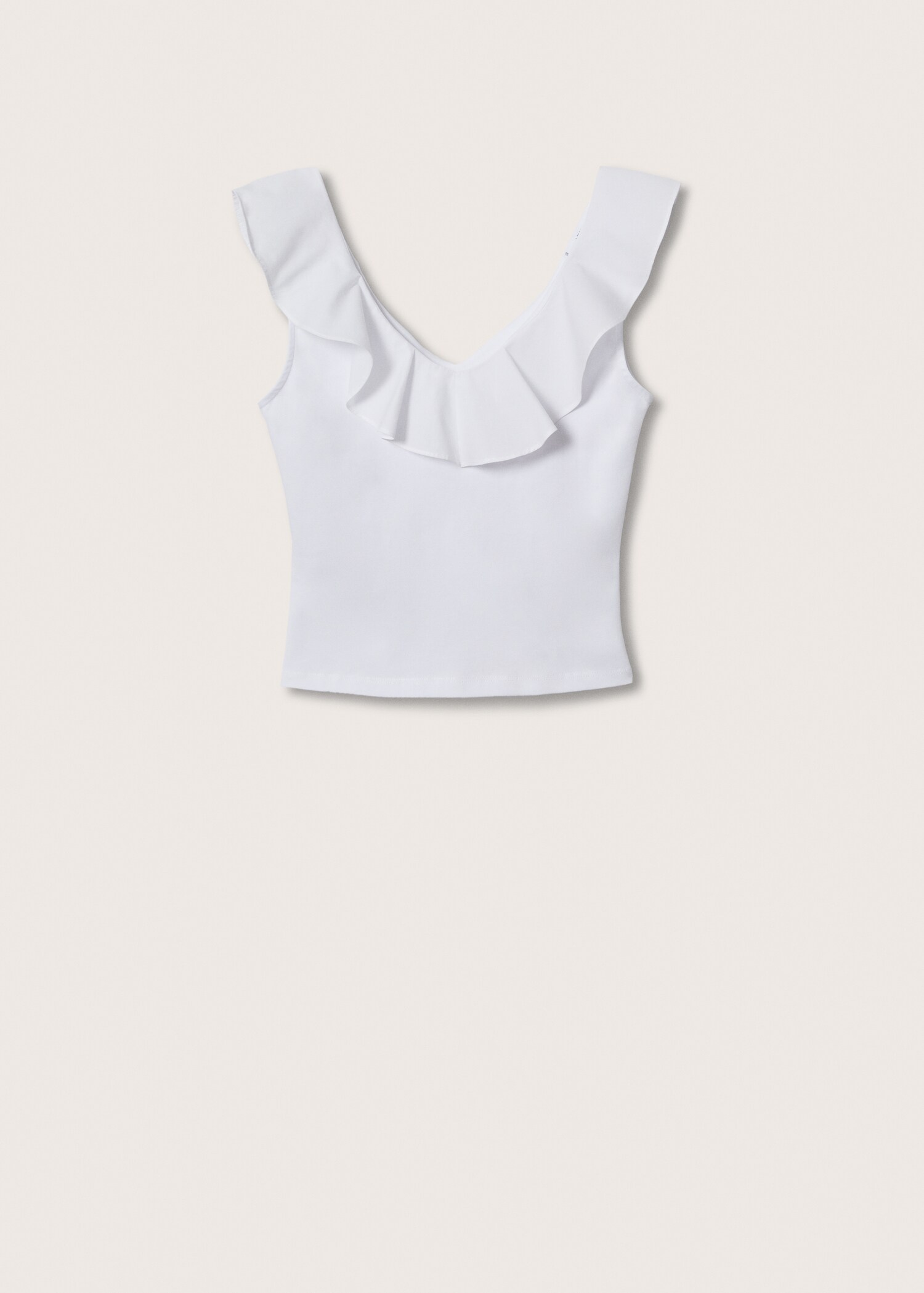 Ruffle cotton T-shirt - Article without model
