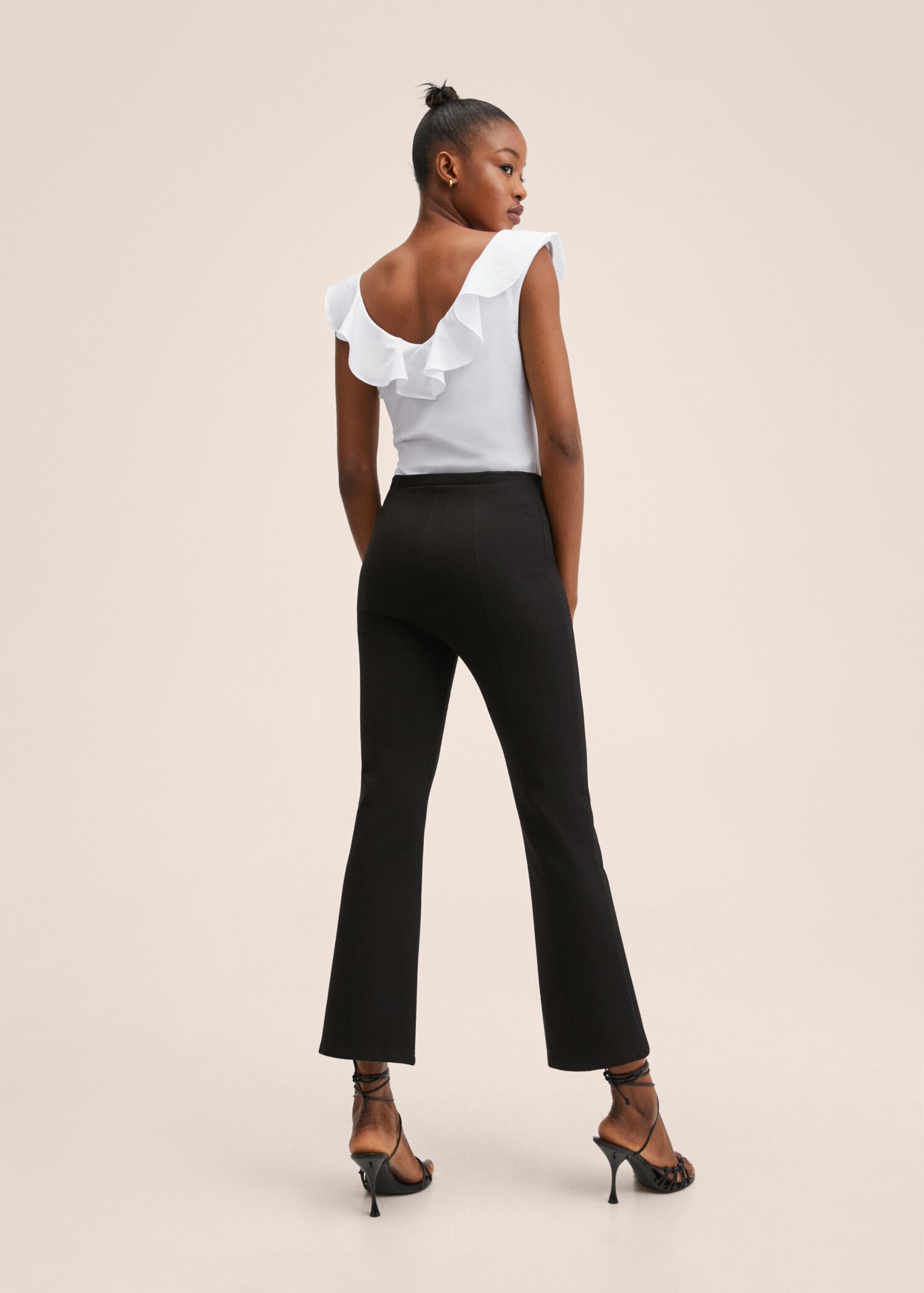 Ruffle cotton T-shirt - Reverse of the article