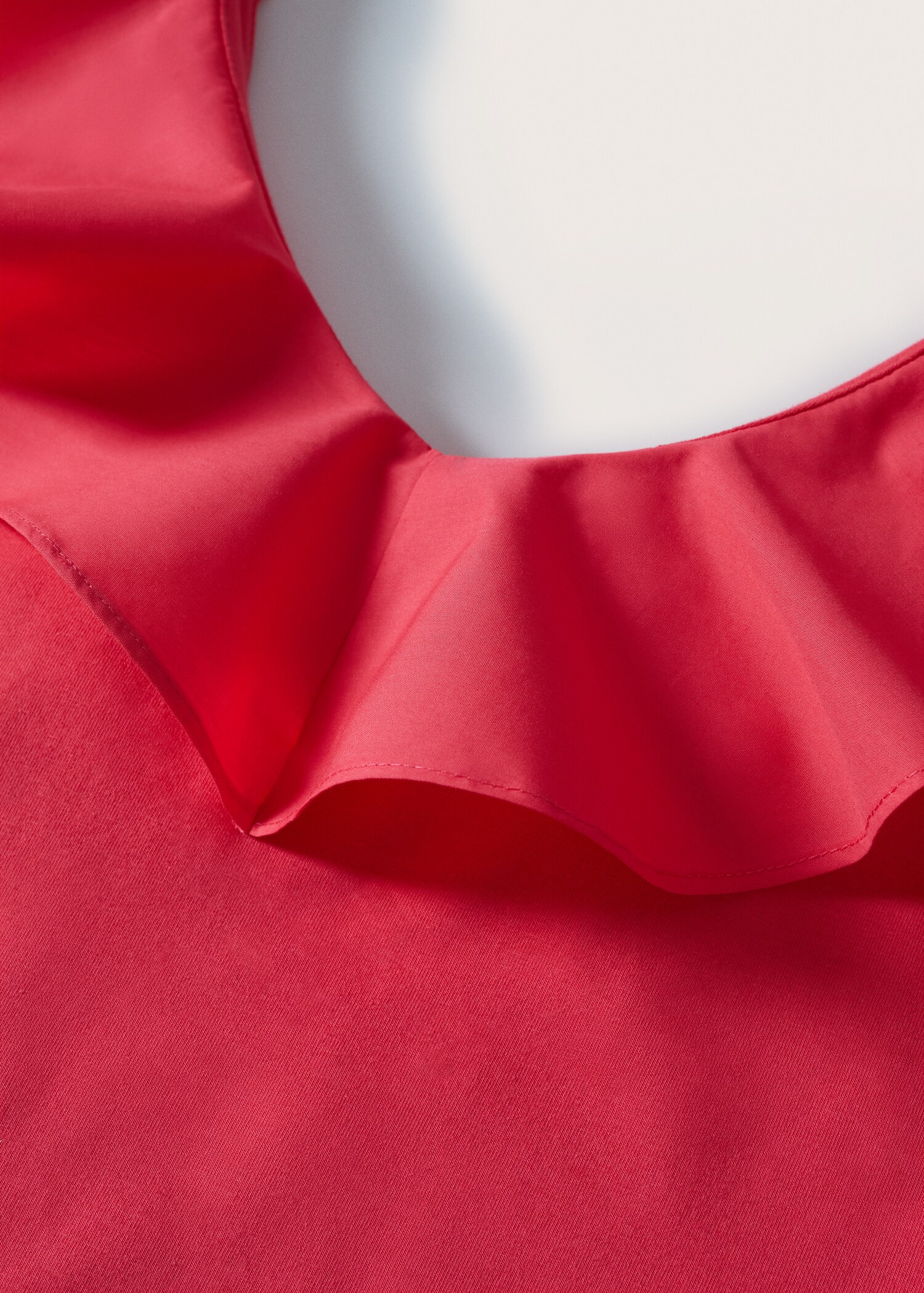 Ruffle cotton T-shirt - Details of the article 8