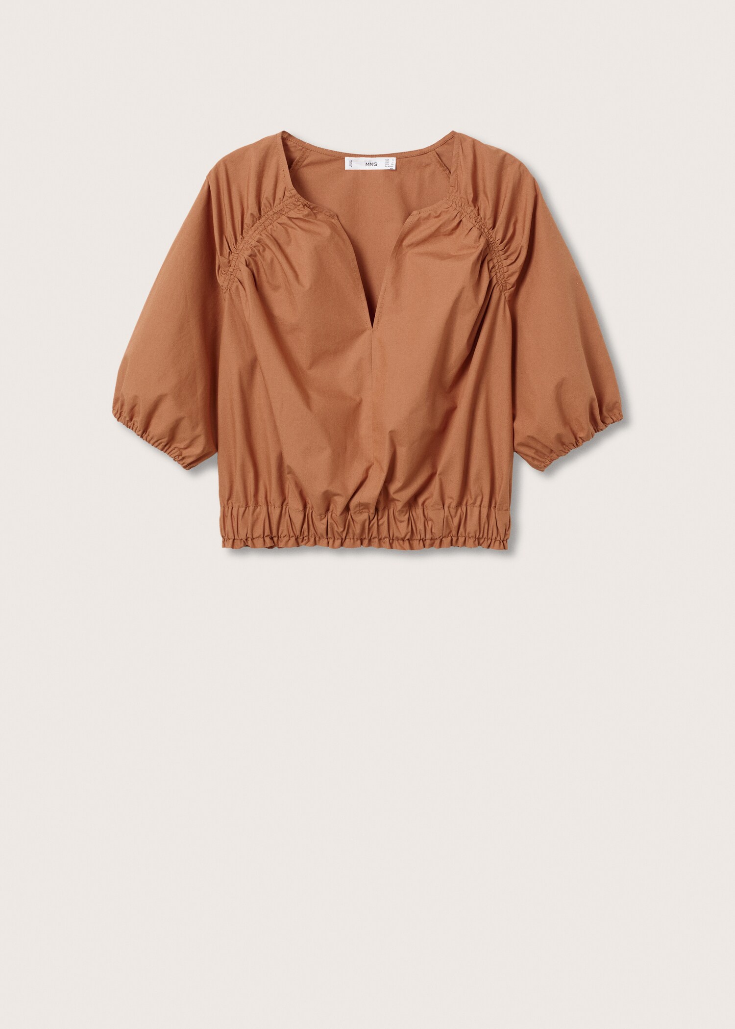 Bavlněná blůza crop - Zboží bez modelu