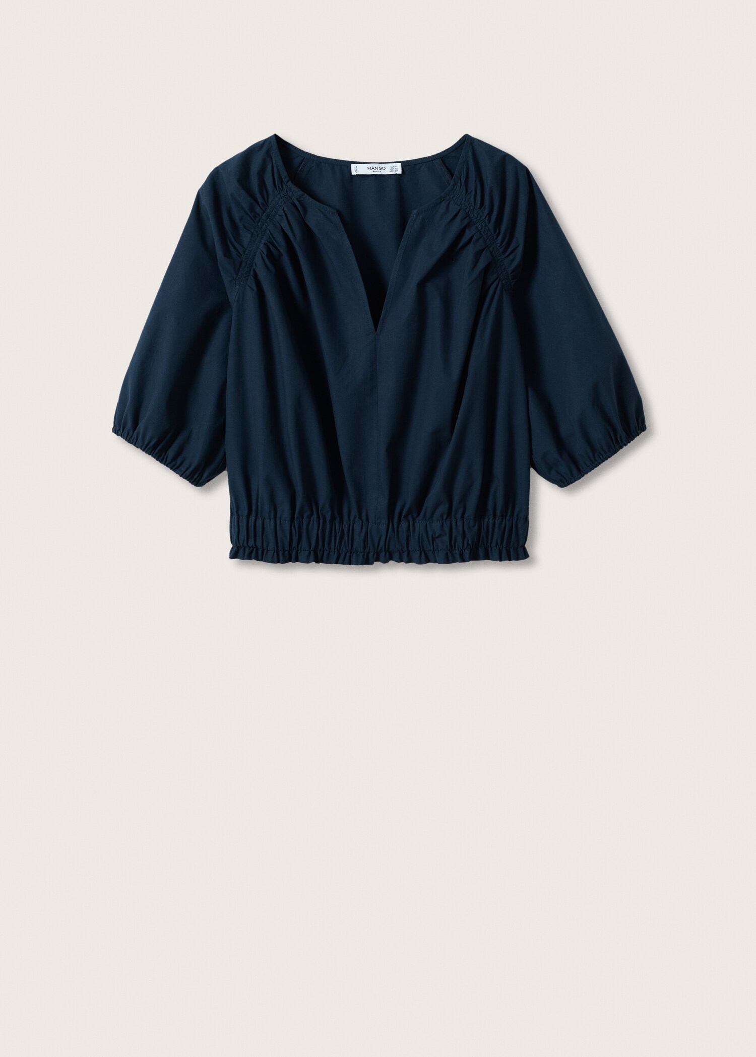 Bavlněná blůza crop - Zboží bez modelu