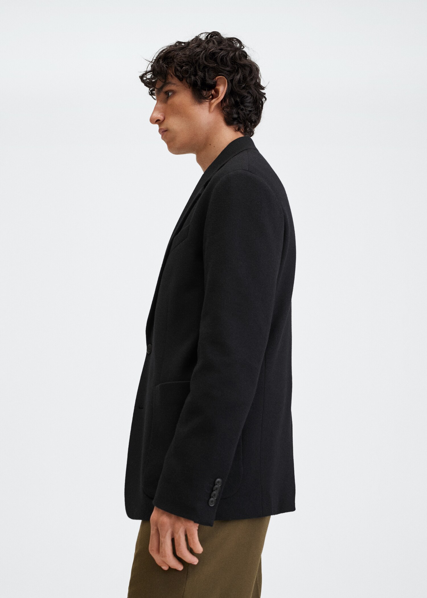 Virgin wool regular tailored jacket - Details of the article 2