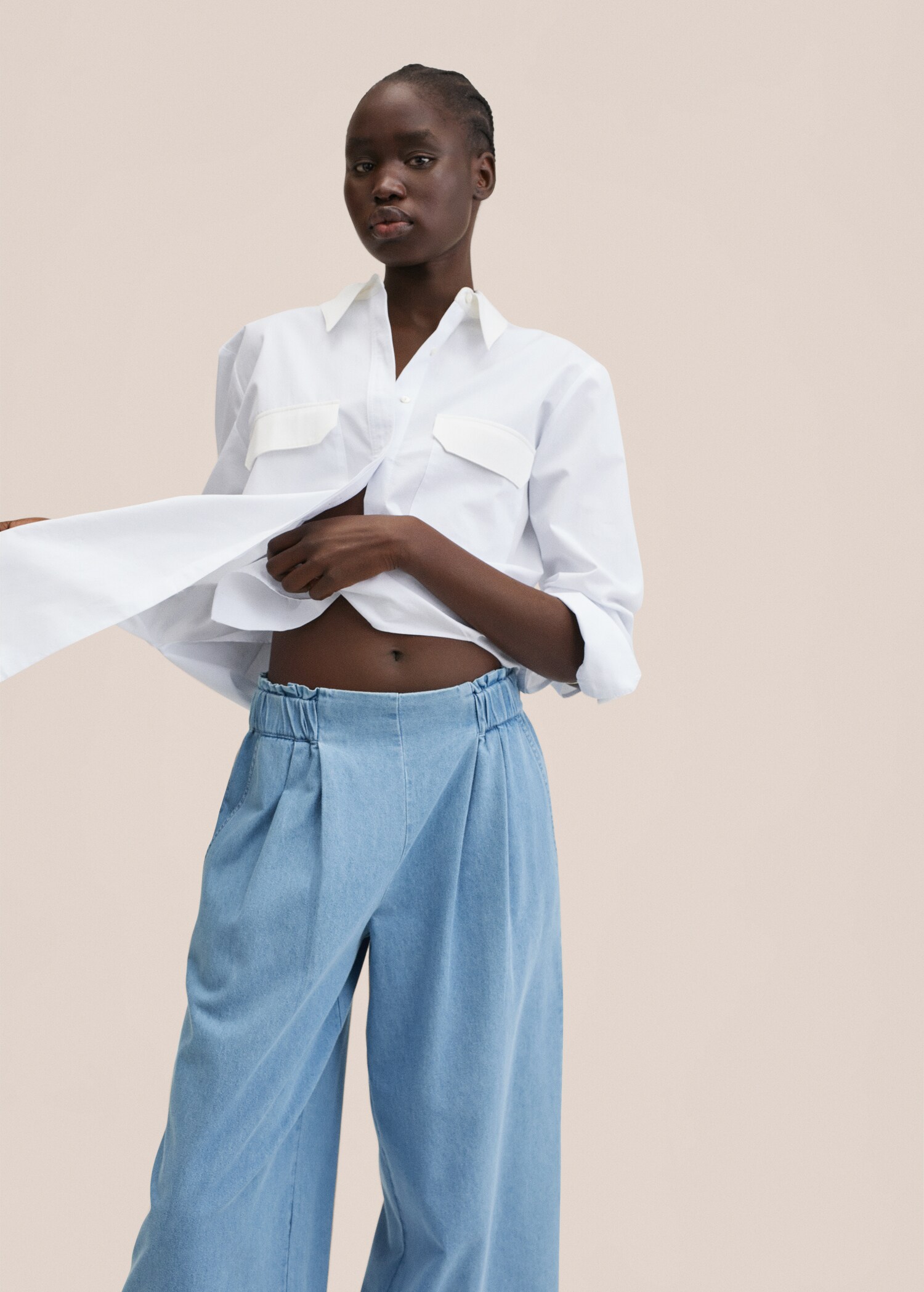 100% cotton culotte trousers  - Details of the article 1