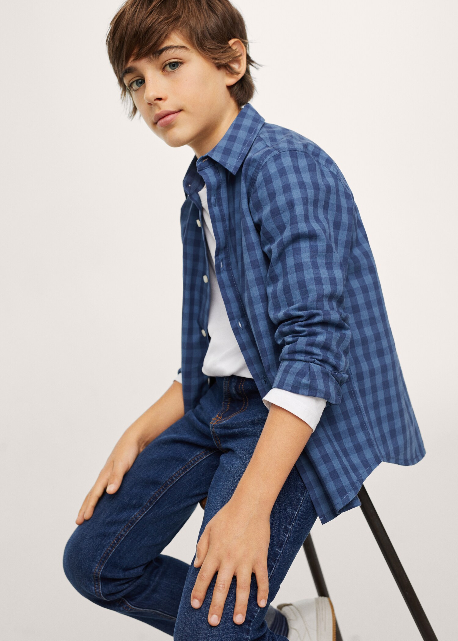 Camisa cuadro vichy - Plano medio