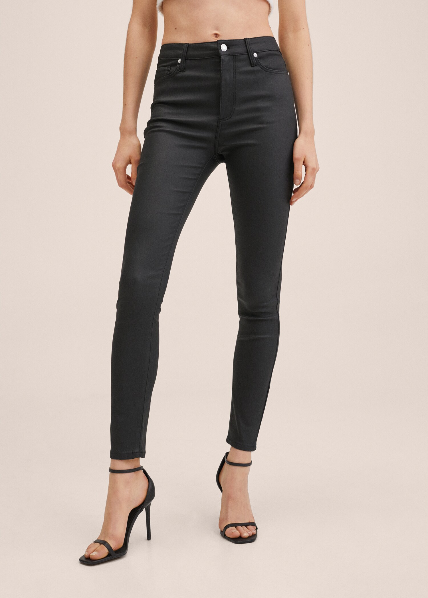Jeans skinny encerados - Plano medio