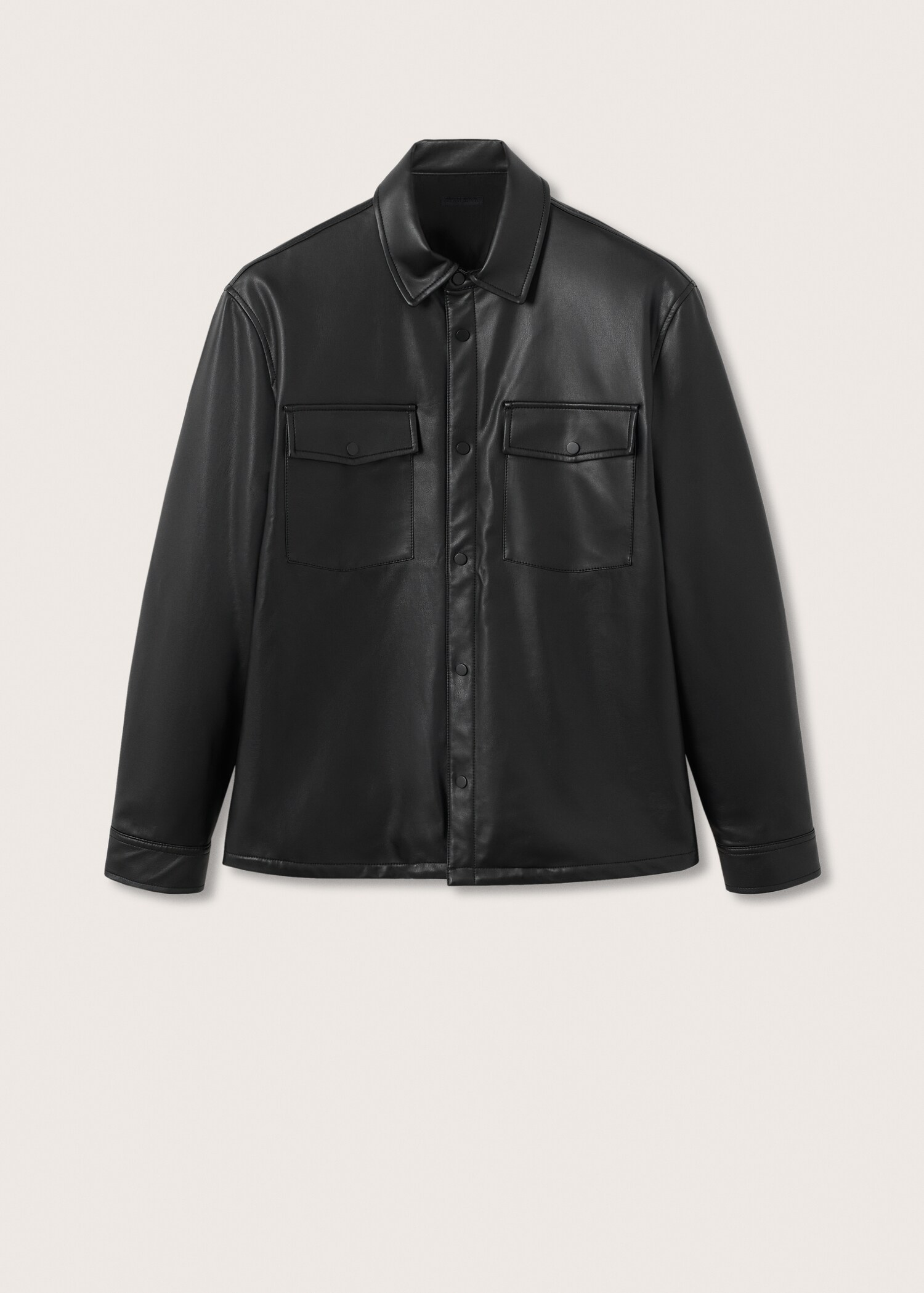 Leather-effect overshirt - Article without model