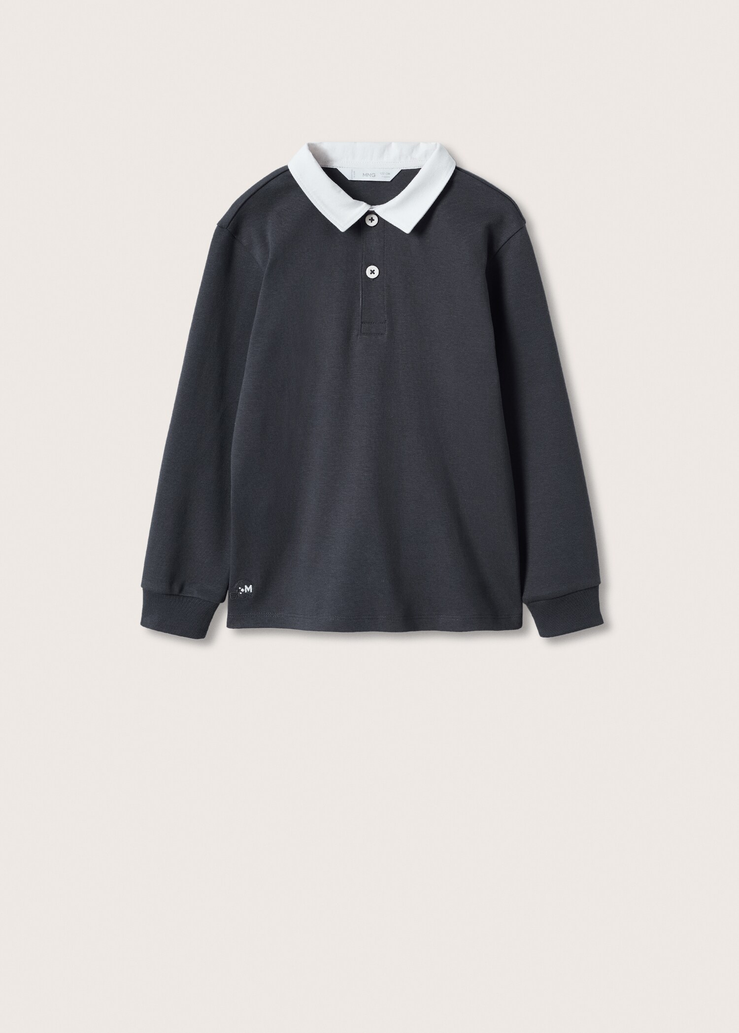 Bavlněné tričko polo s dlouhým rukávem - Zboží bez modelu