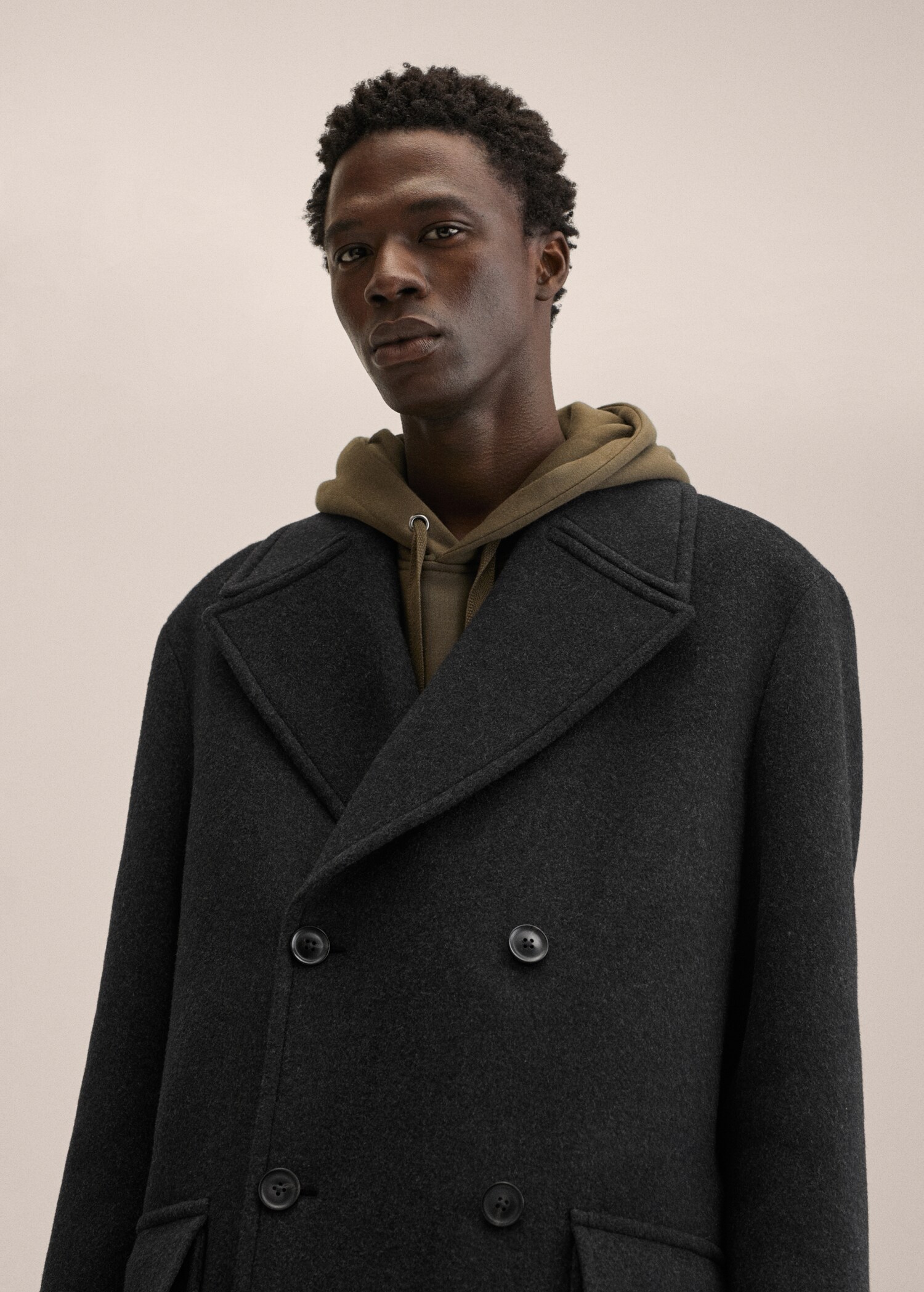 Recycled wool oversize coat - Details of the article 1