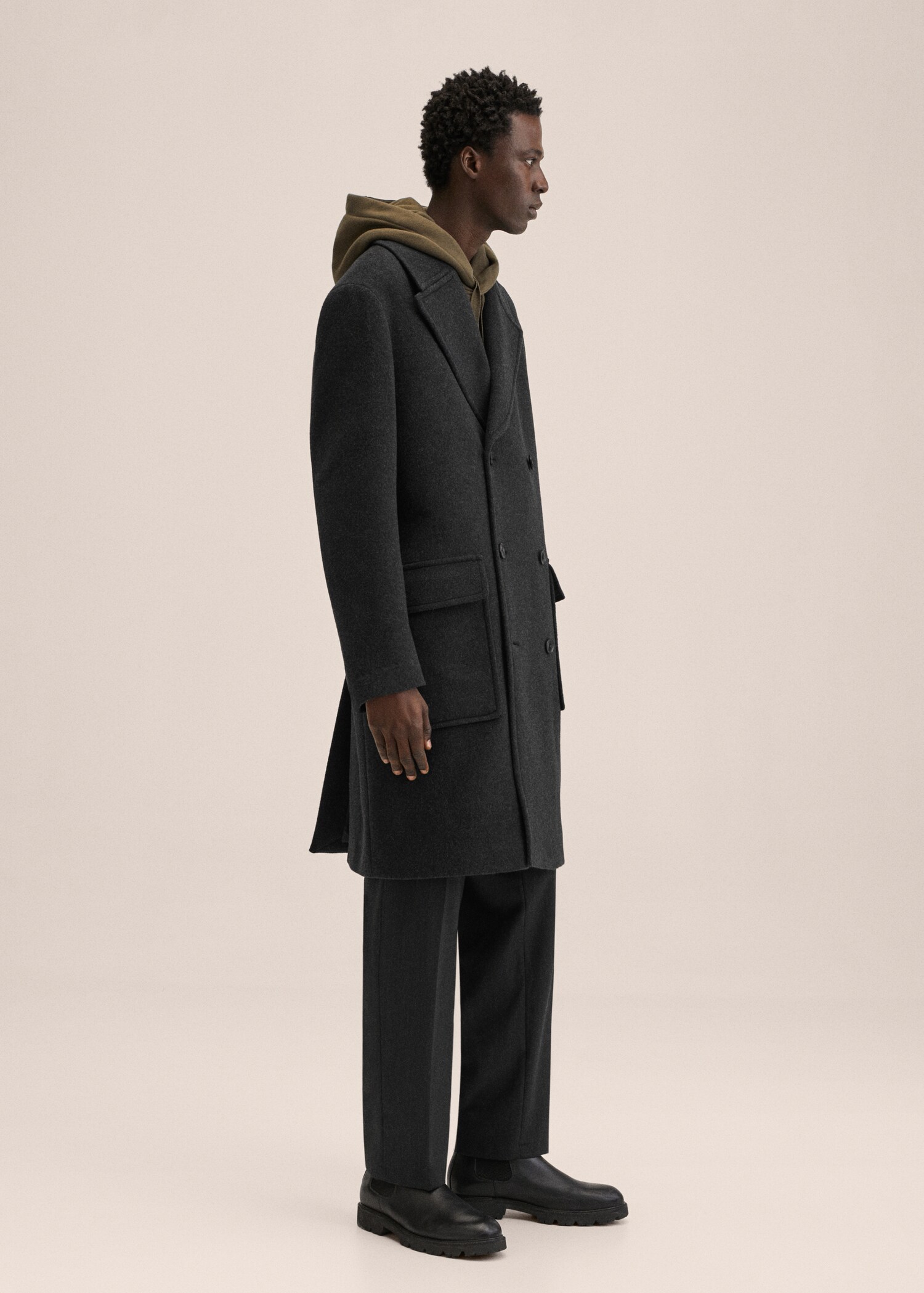 Recycled wool oversize coat - Details of the article 2