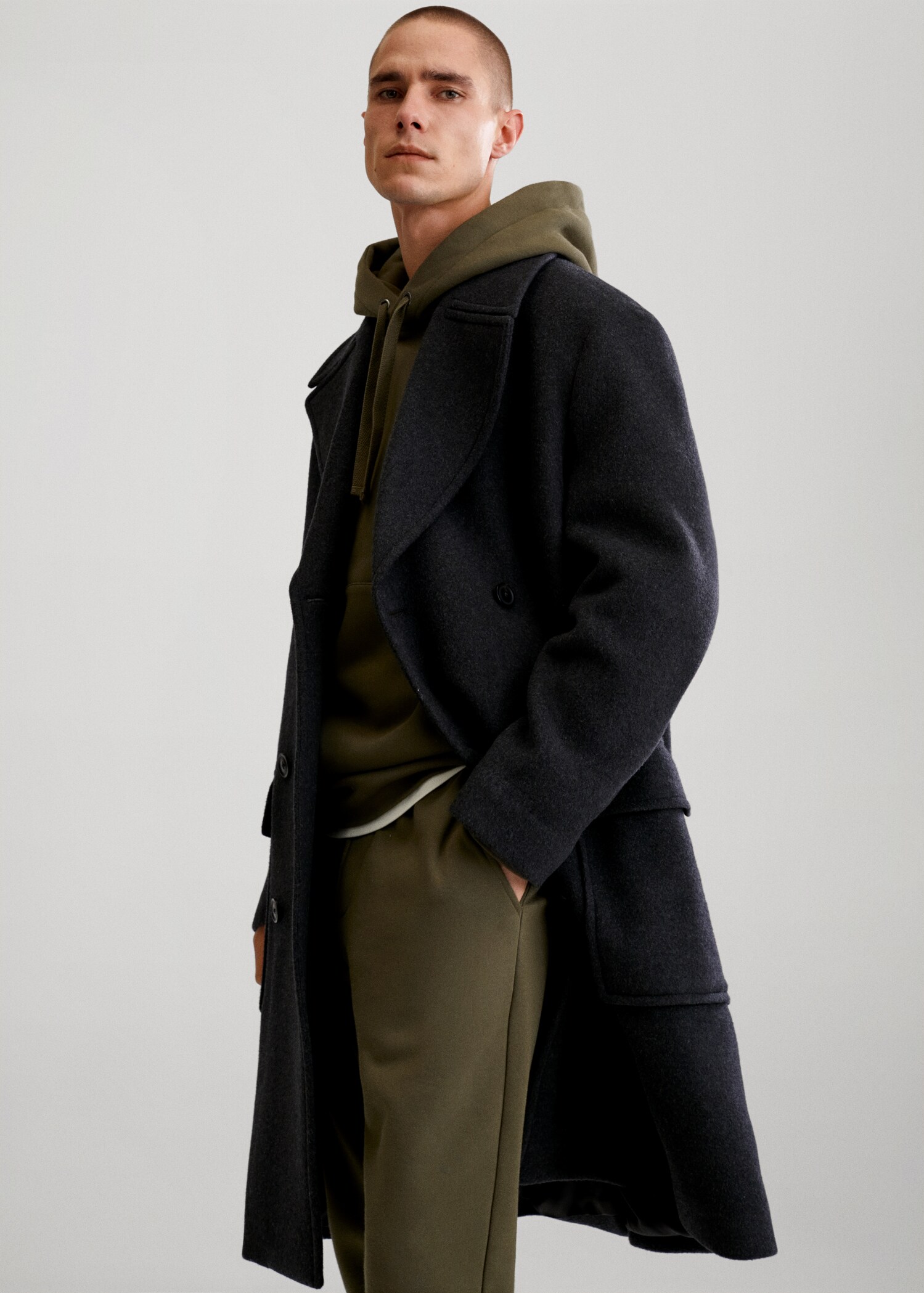Recycled wool oversize coat - Details of the article 6