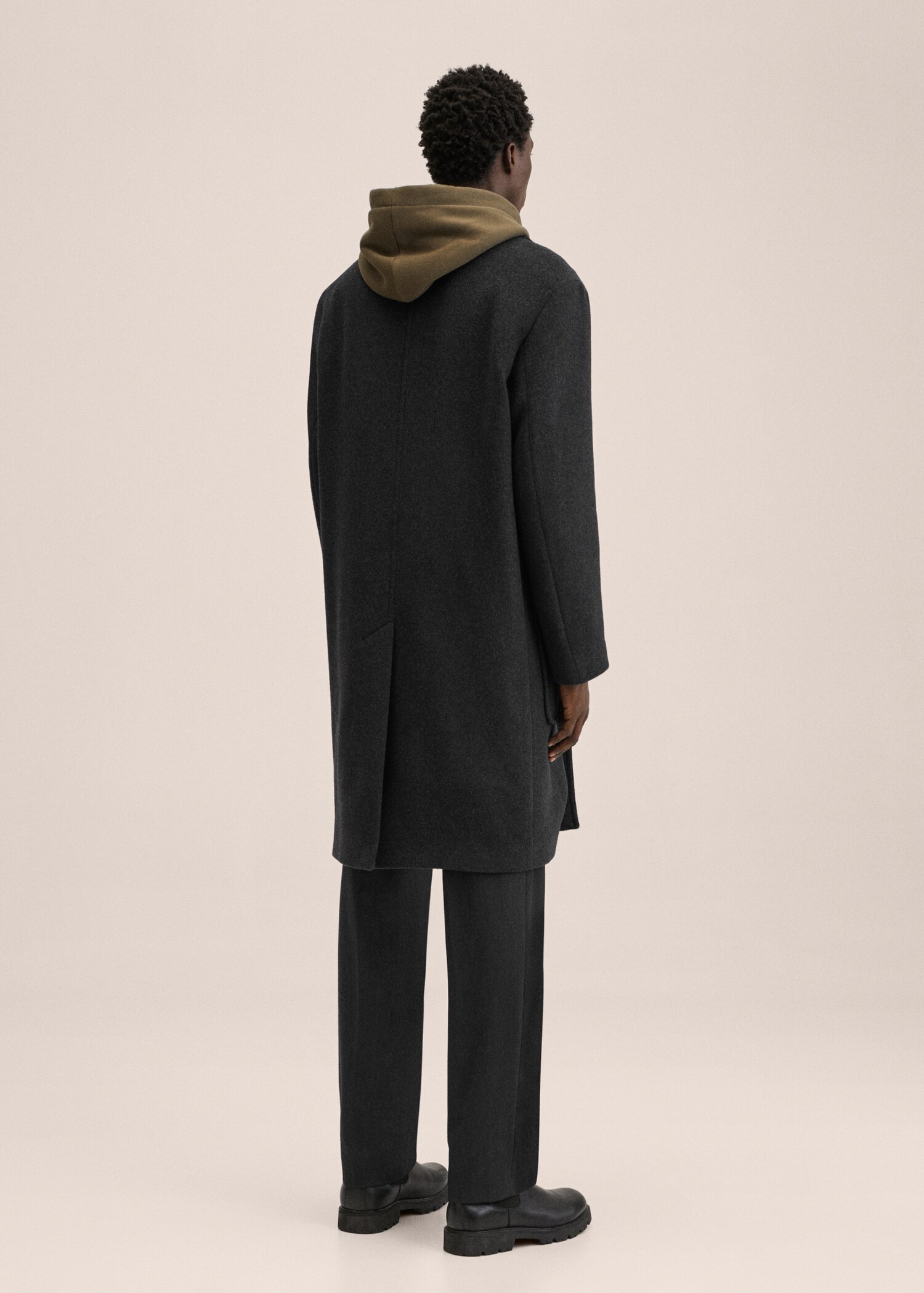 Recycled wool oversize coat - Reverse of the article