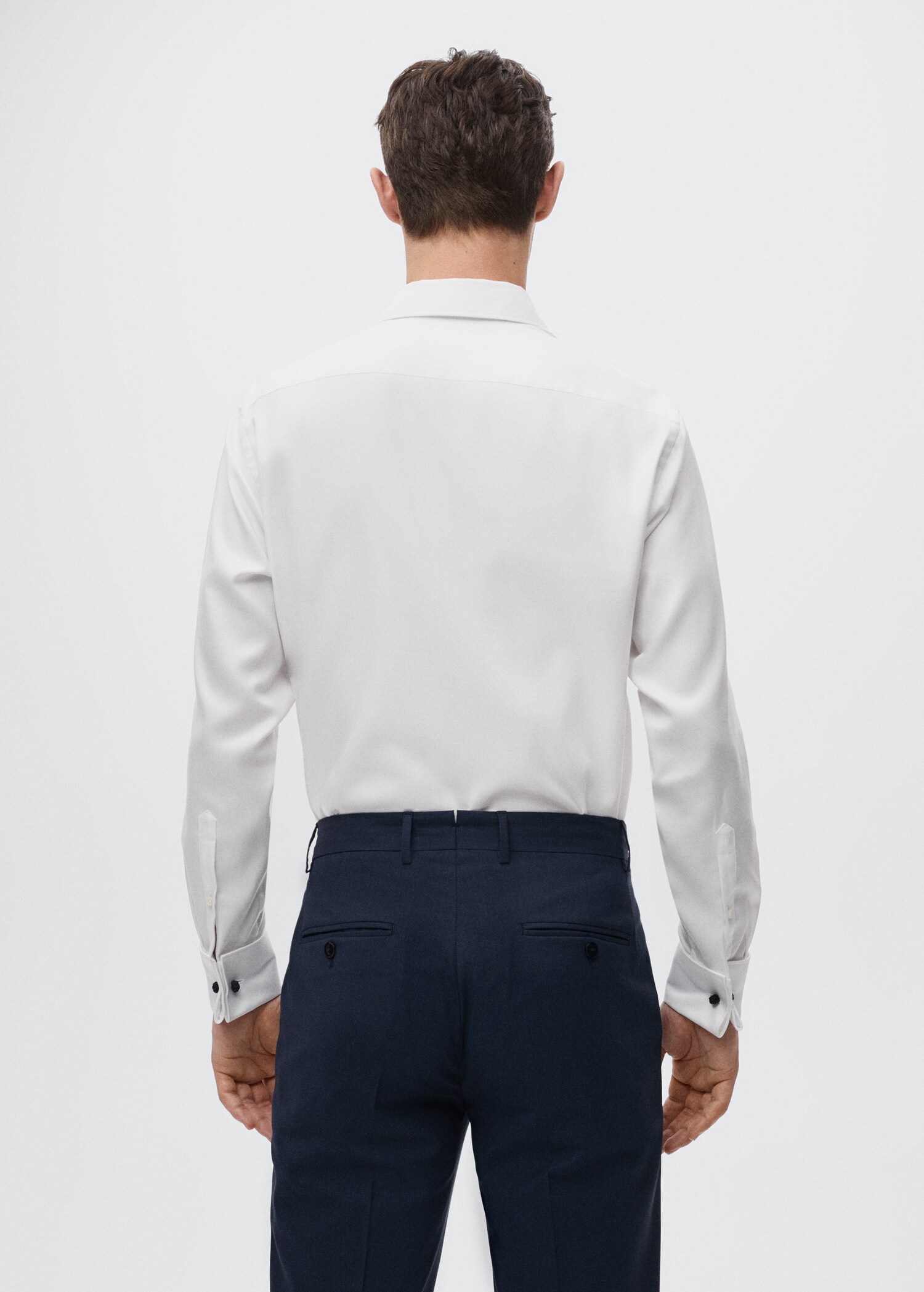 Camisa traje slim fit algodón - Reverso del artículo