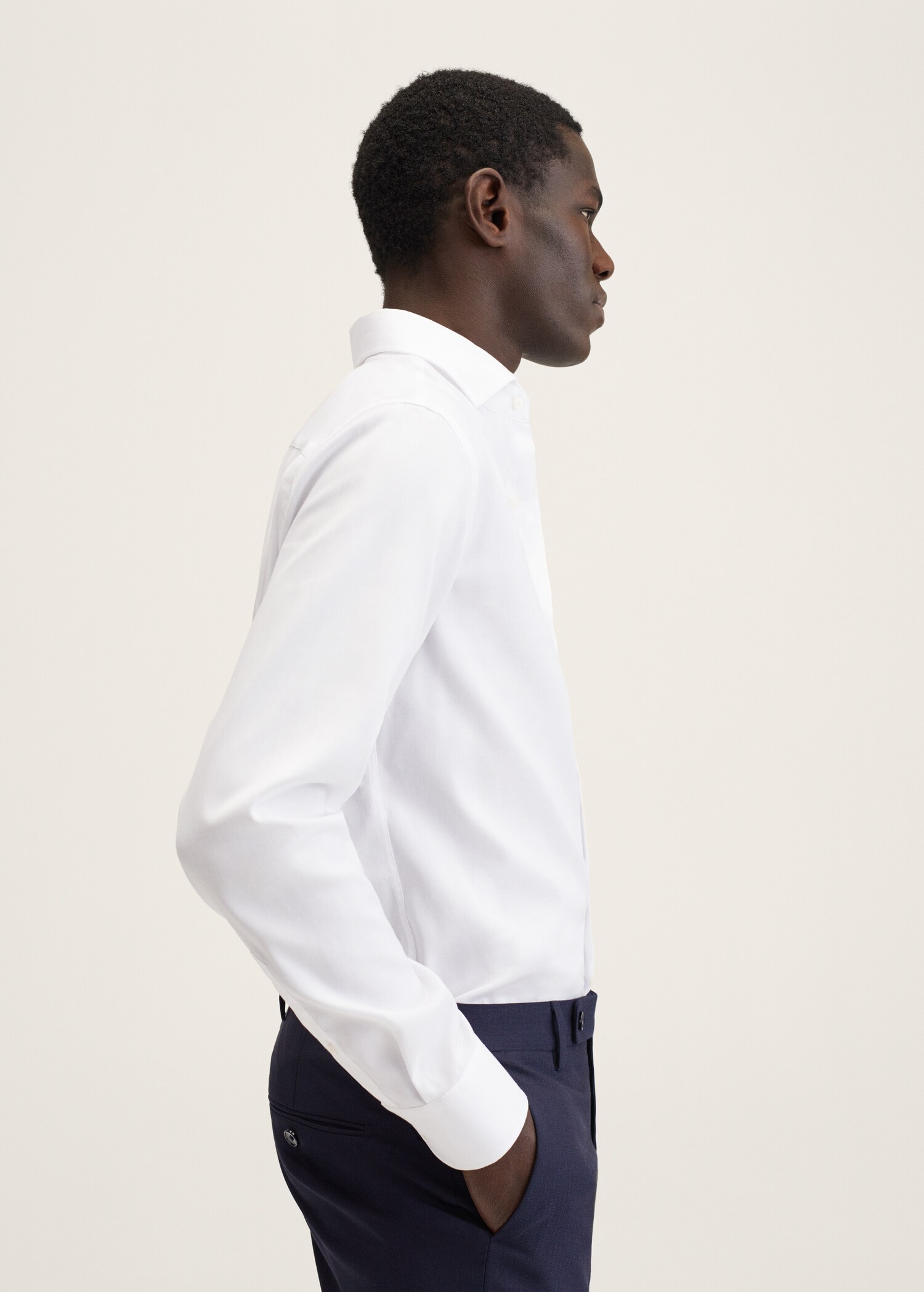 Camisa vestit slim fit cotó - Detall de l'article 2