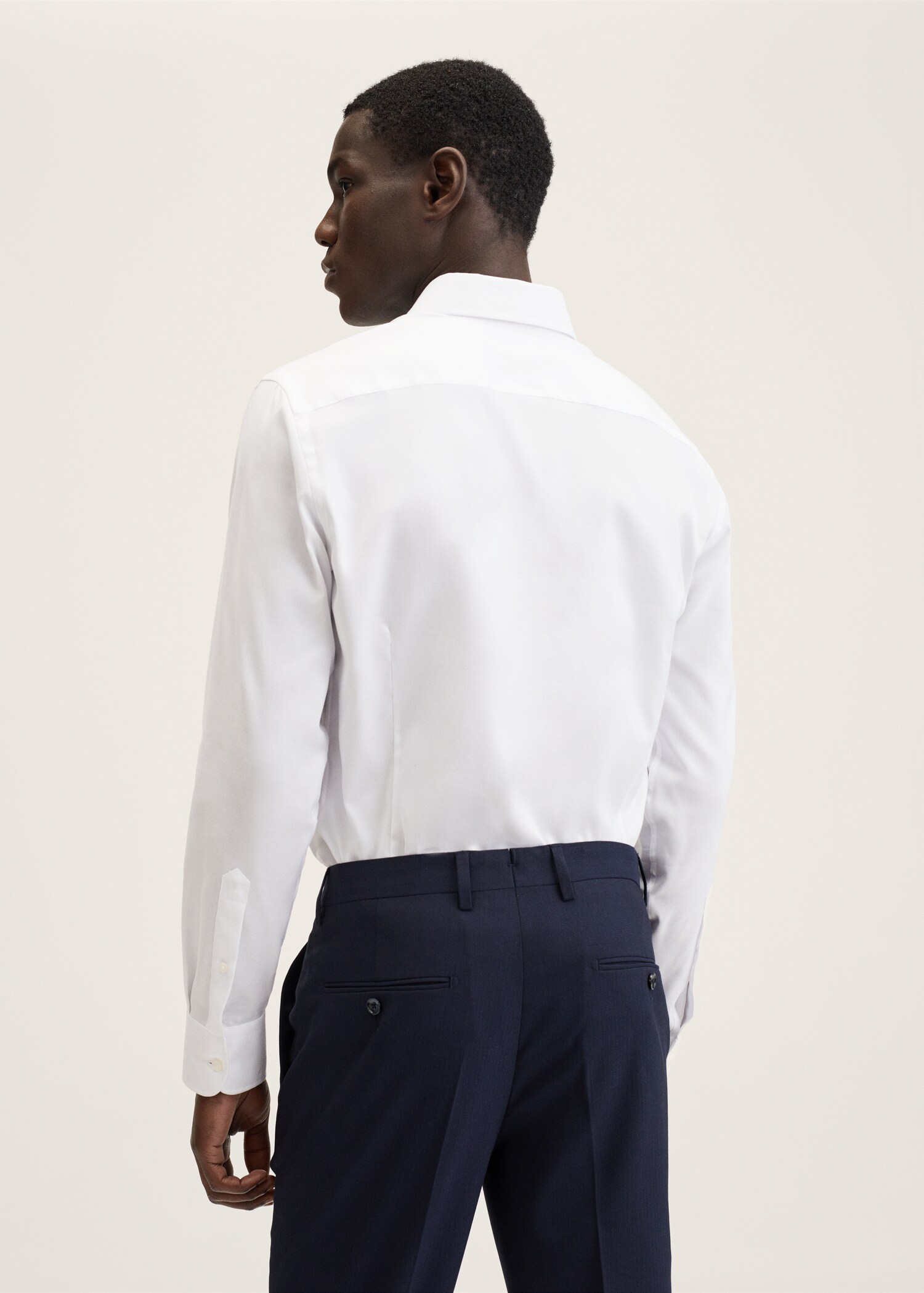 Camisa vestit slim fit cotó - Revers de l'article