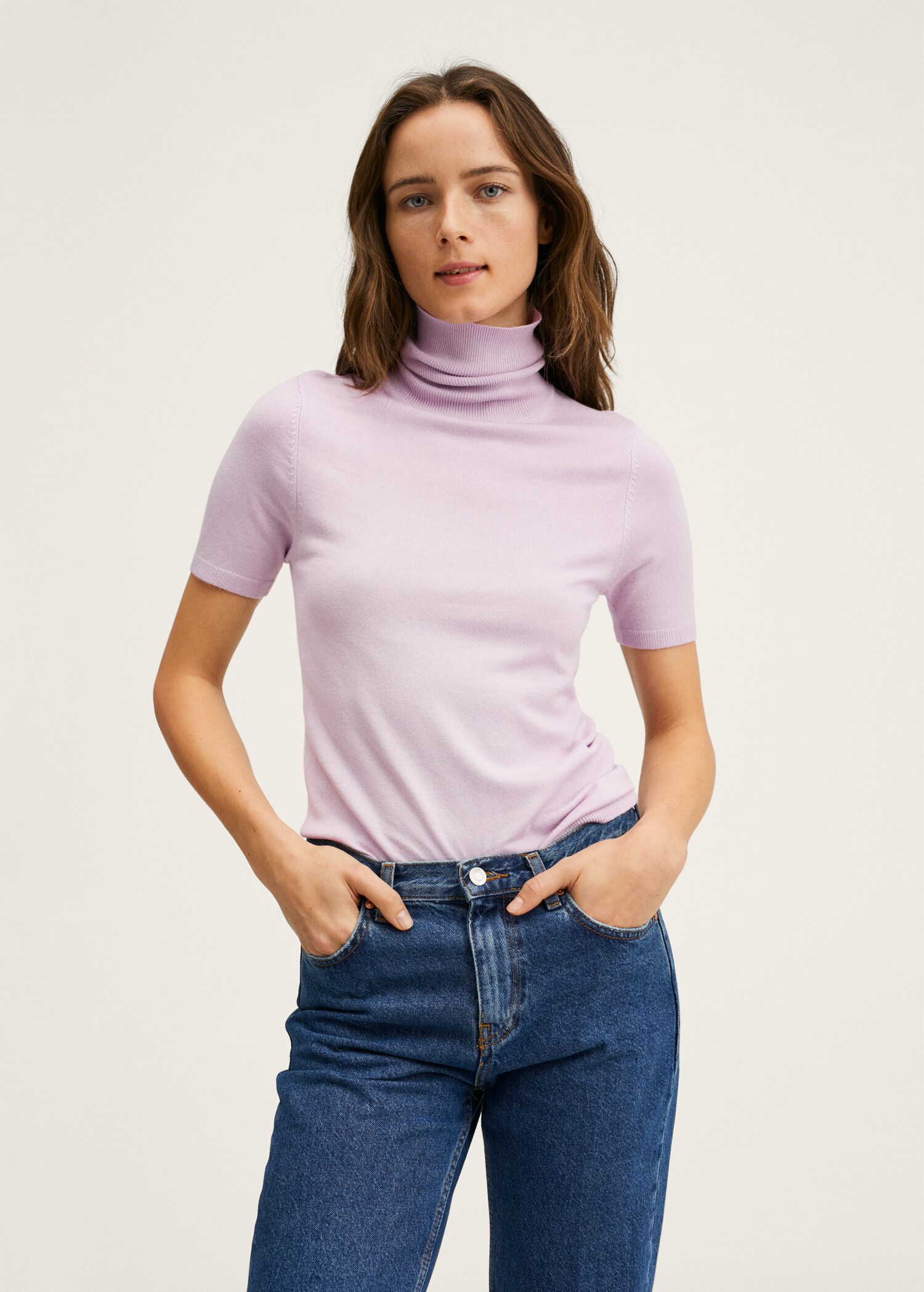 Turtleneck knitted sweater - Medium plane
