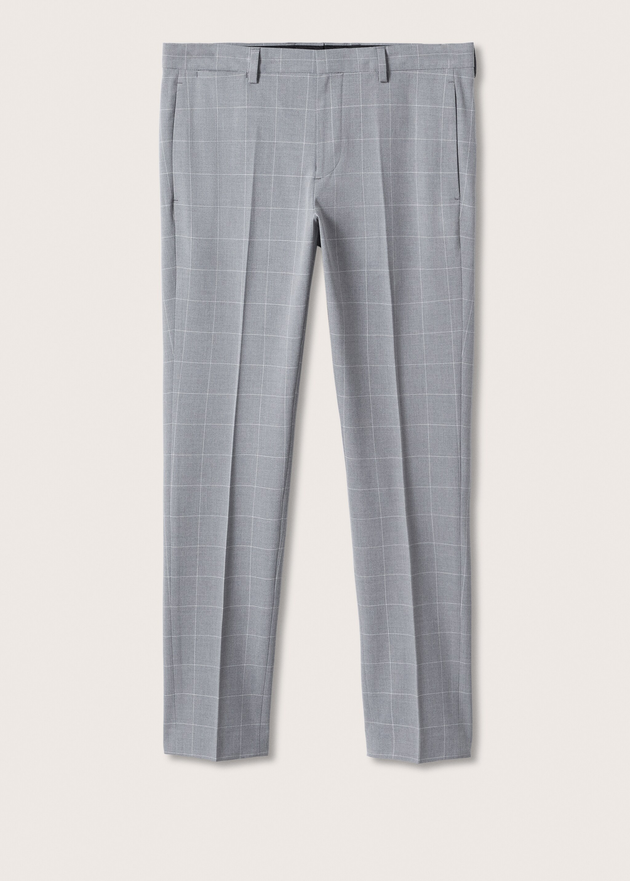 Super slim-fit Tailored check trousers - Article without model