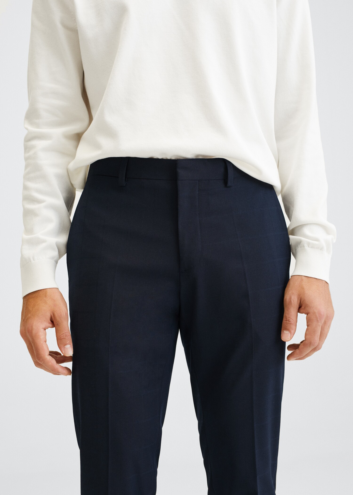 Pantalons vestit súper slim fit quadres - Detall de l'article 2