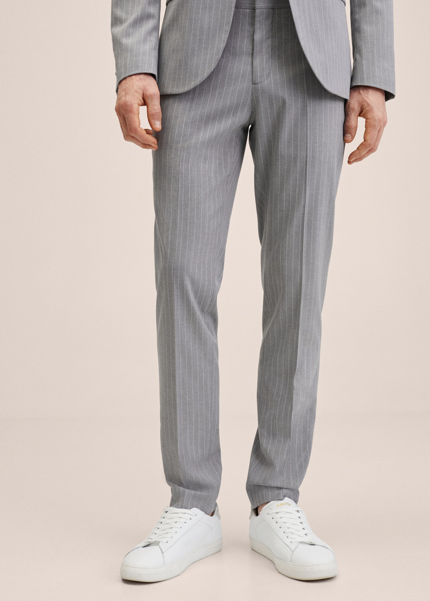 Oblekové kalhoty super slim fit - Náhled ve středové rovině