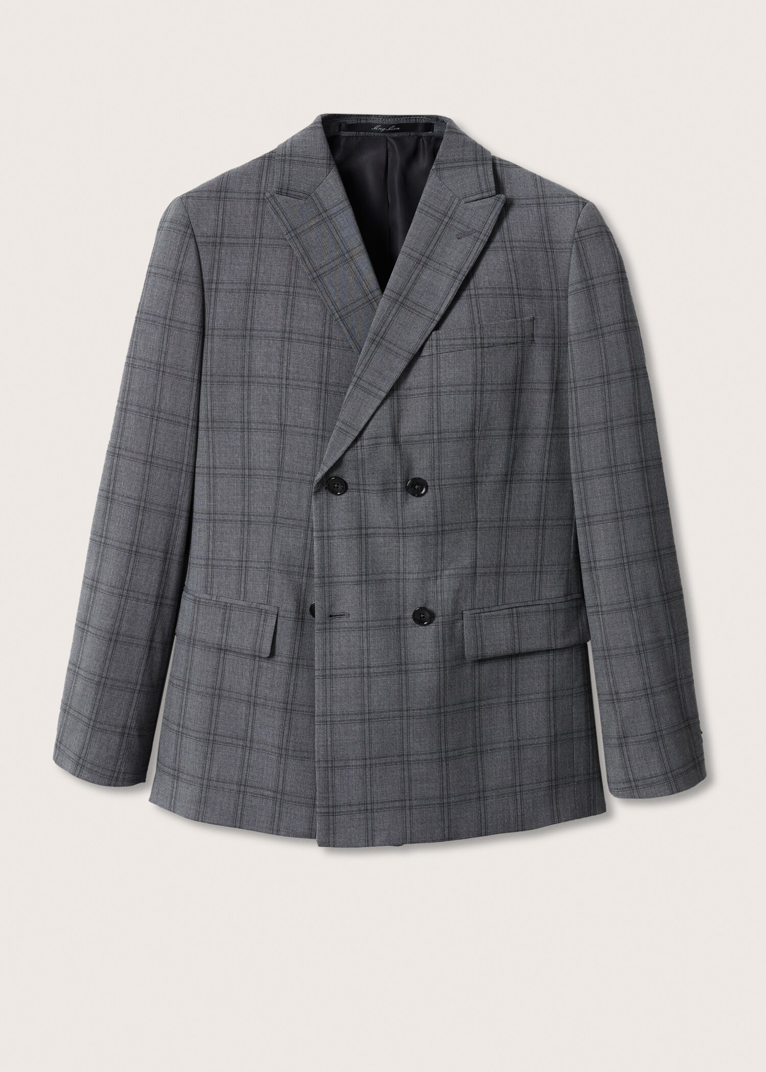 Americana traje slim fit cruzada cuadros - Artículo sin modelo